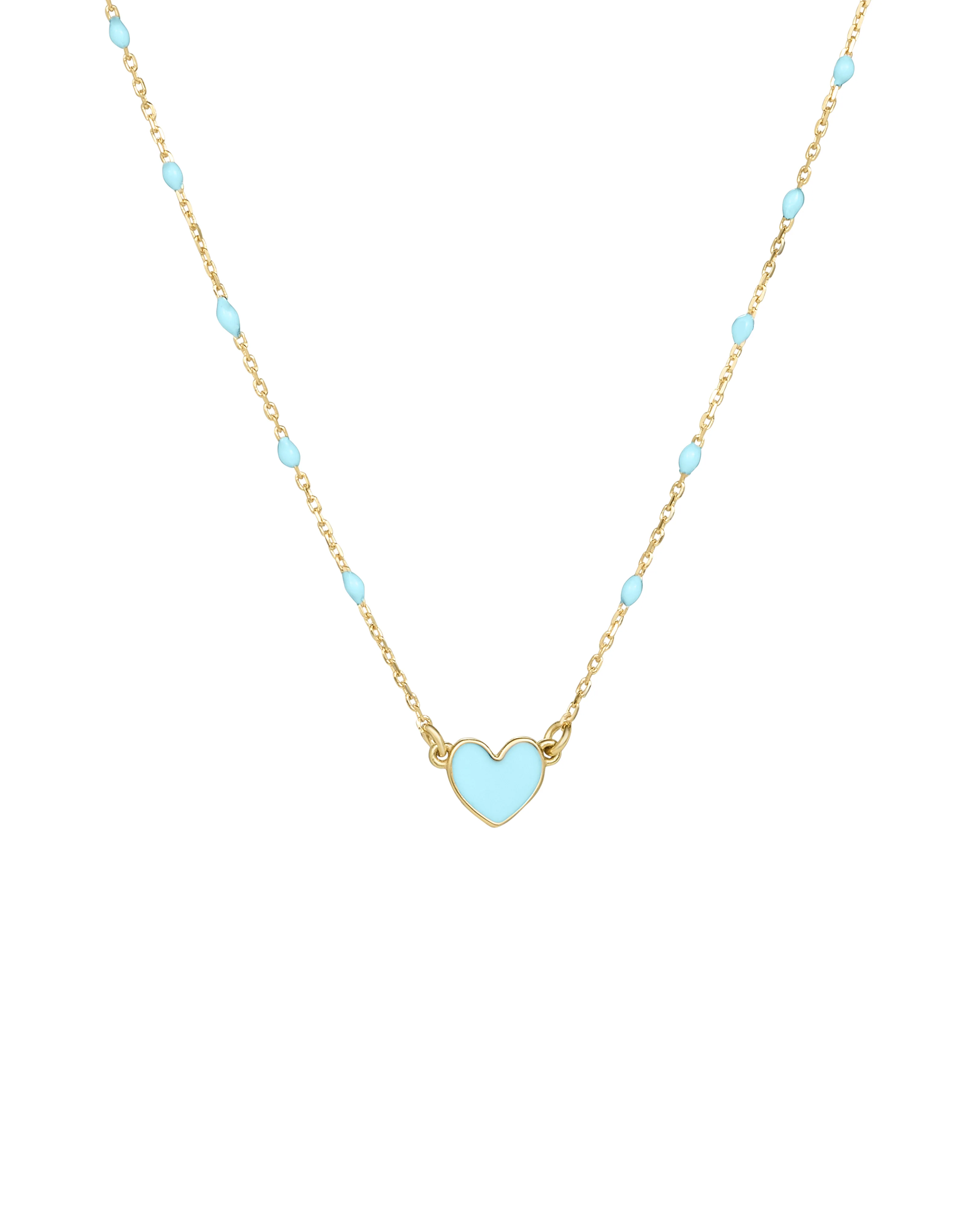 Girocollo cuore smaltato e catena semino smaltato - ORO18KT - Image 3