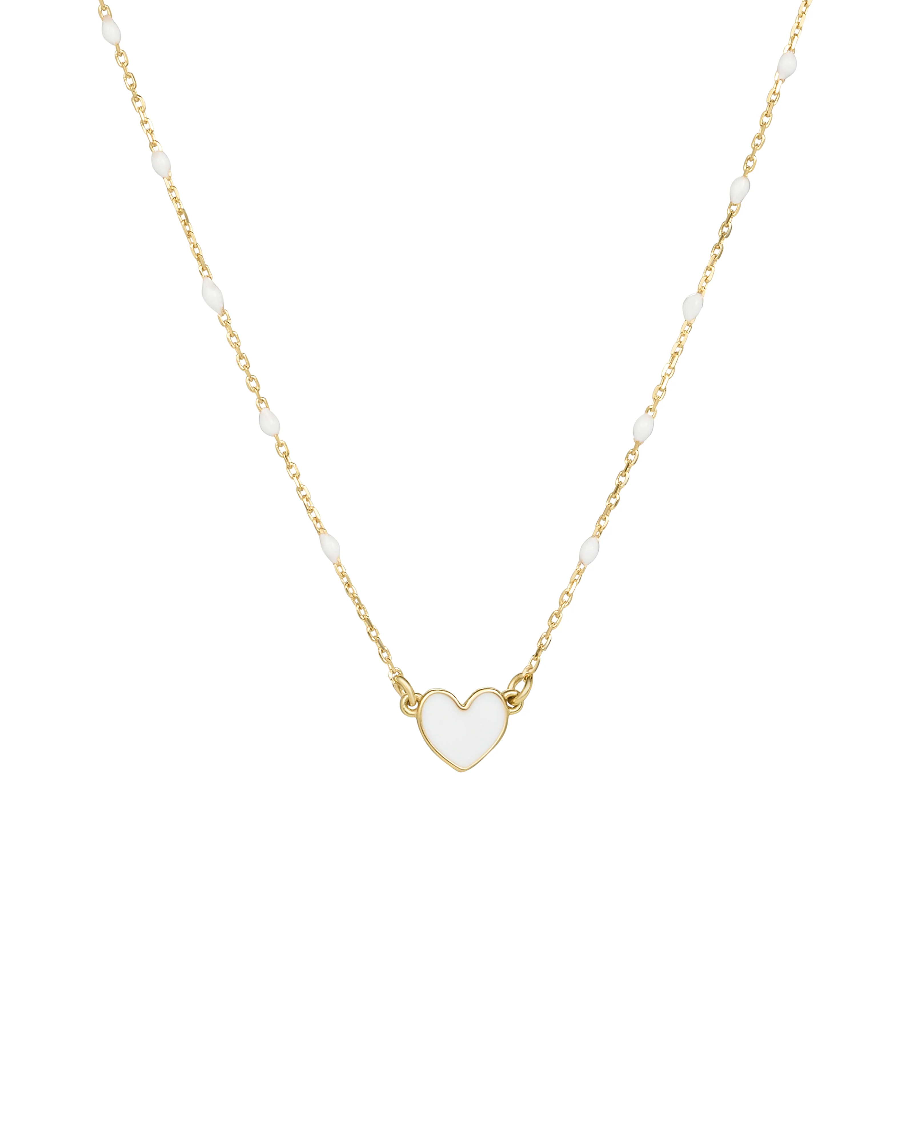 Girocollo cuore smaltato e catena semino smaltato - ORO18KT - Image 4