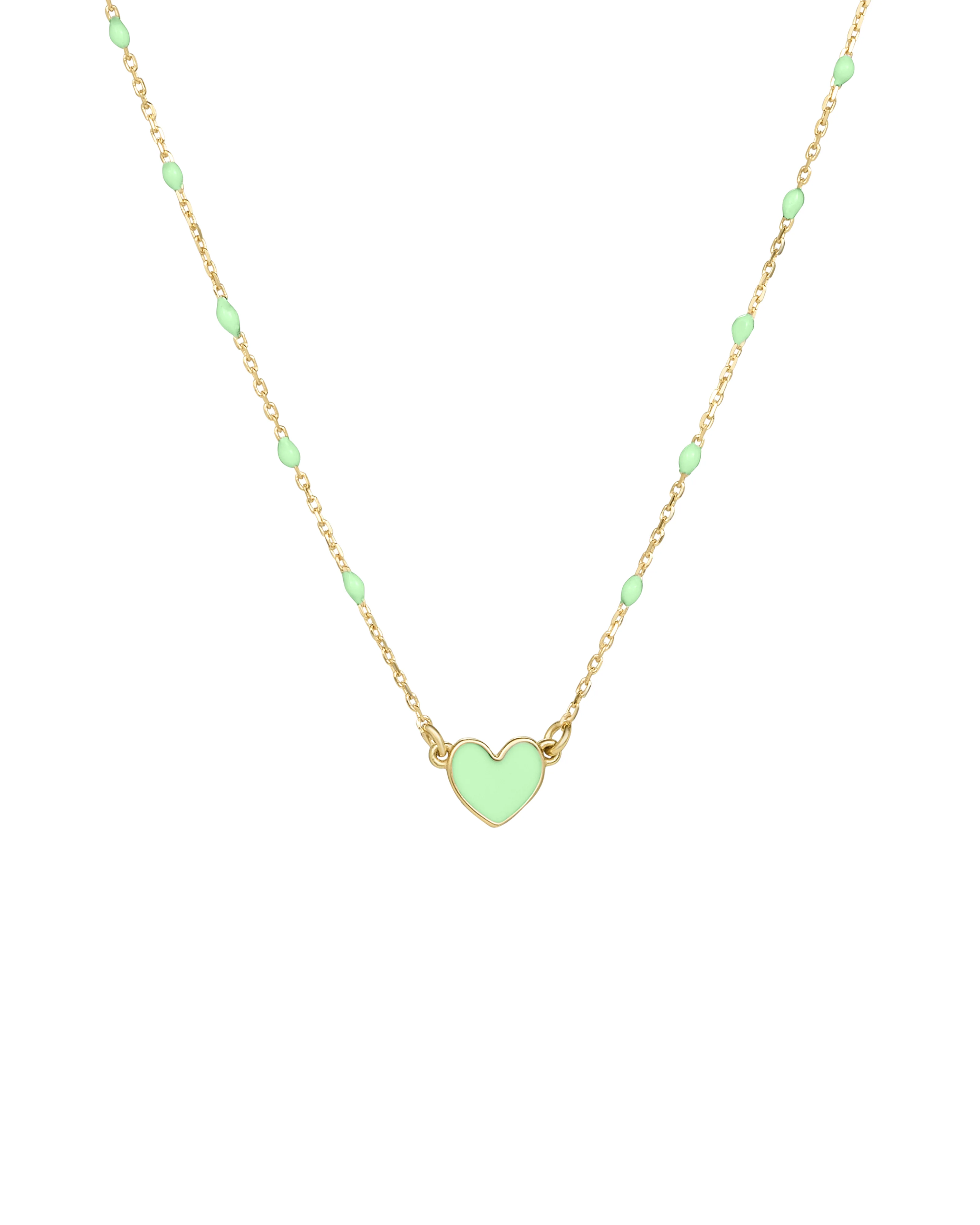 Girocollo cuore smaltato e catena semino smaltato - ORO18KT - Image 5