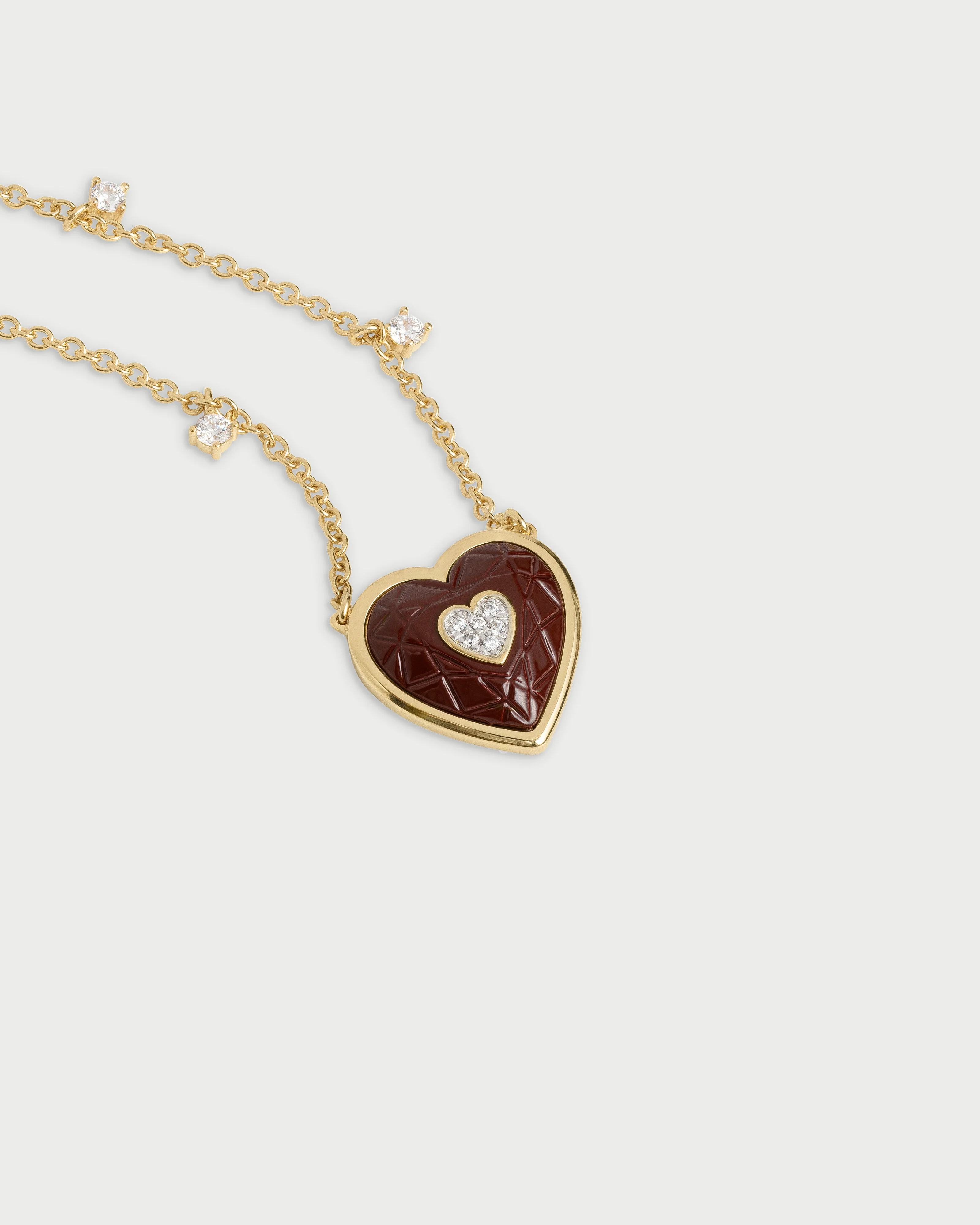 Girocollo double cuore choco - Image 2