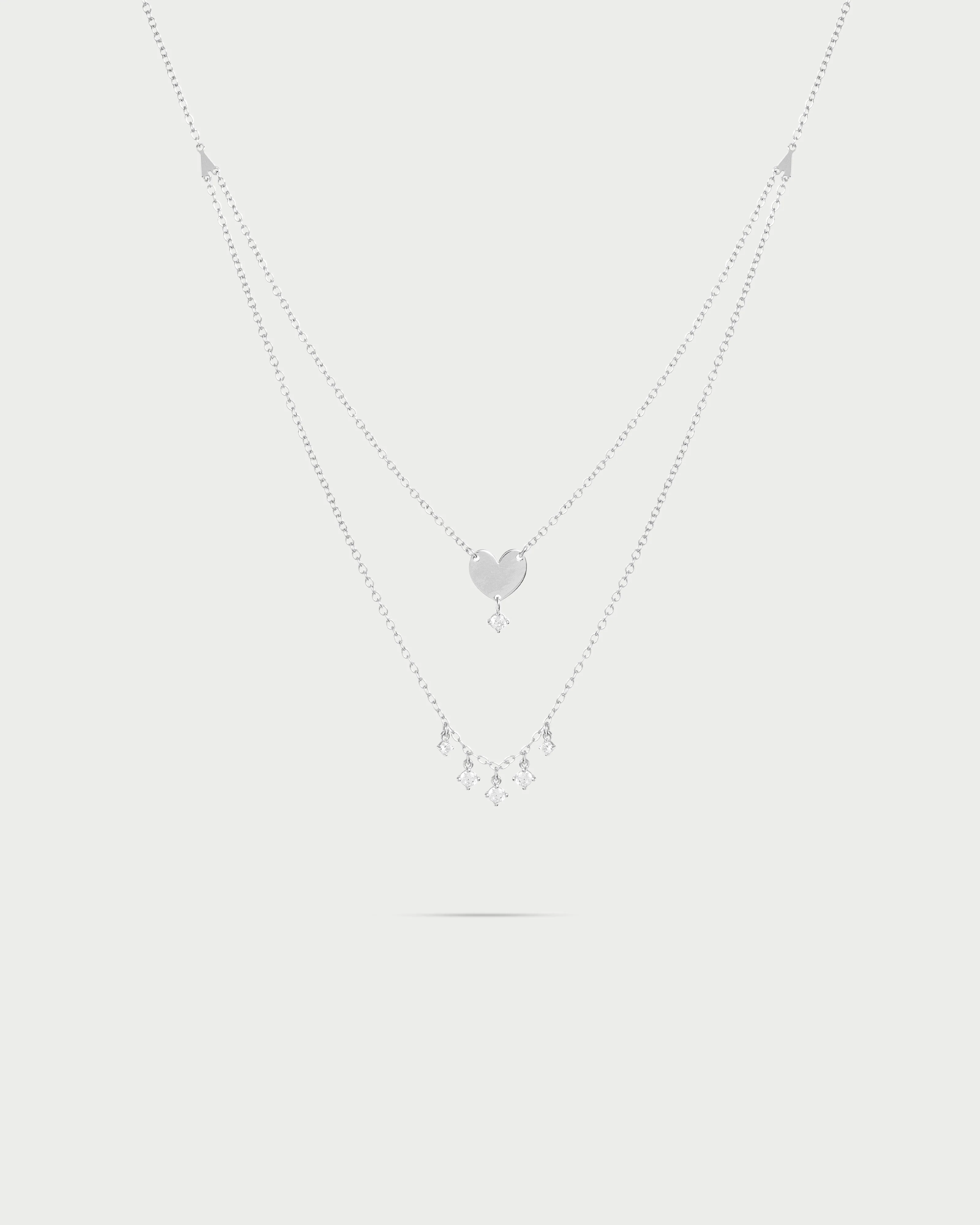 Girocollo double cuore e punti luce pendenti - Image 3