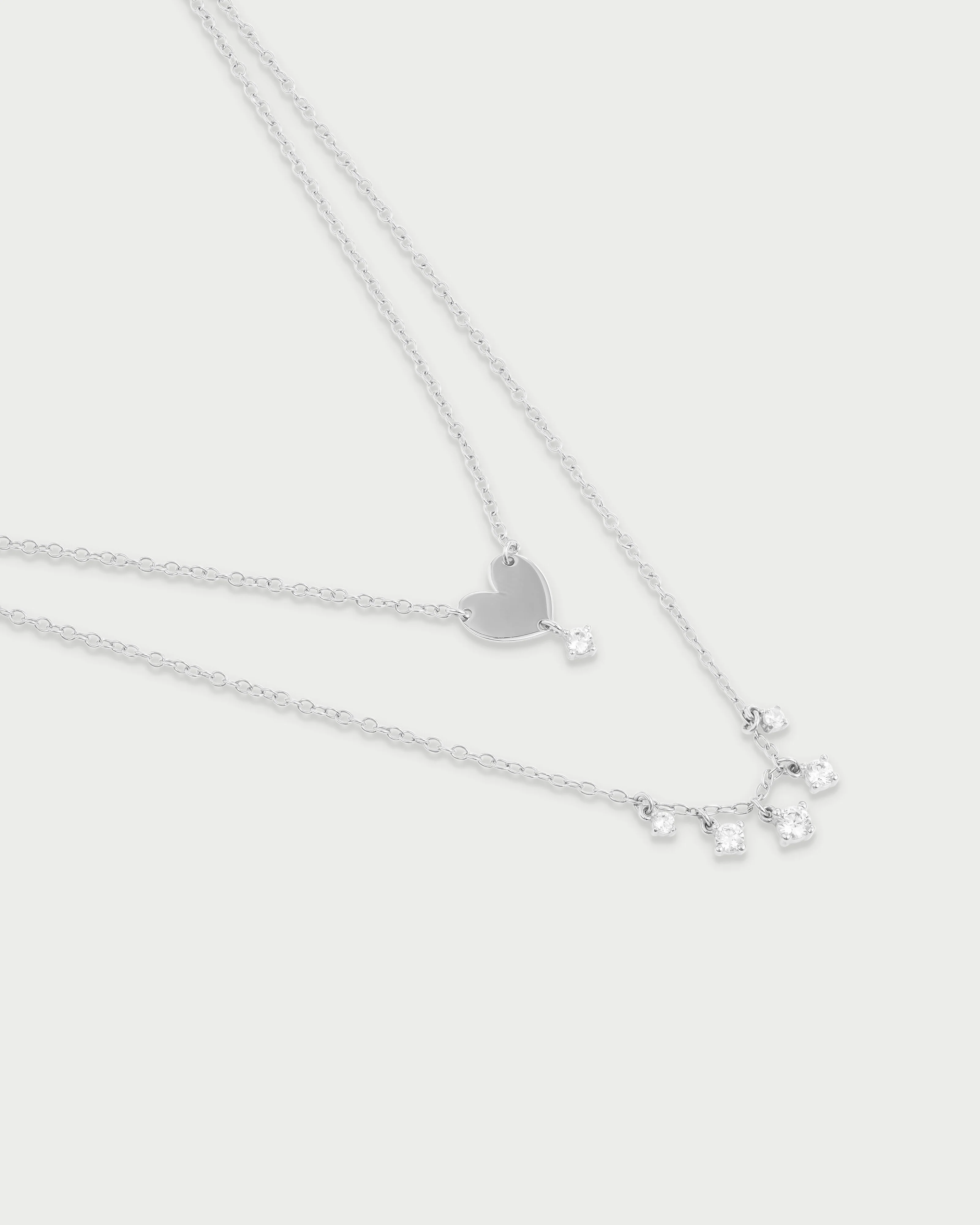 Girocollo double cuore e punti luce pendenti - Image 4