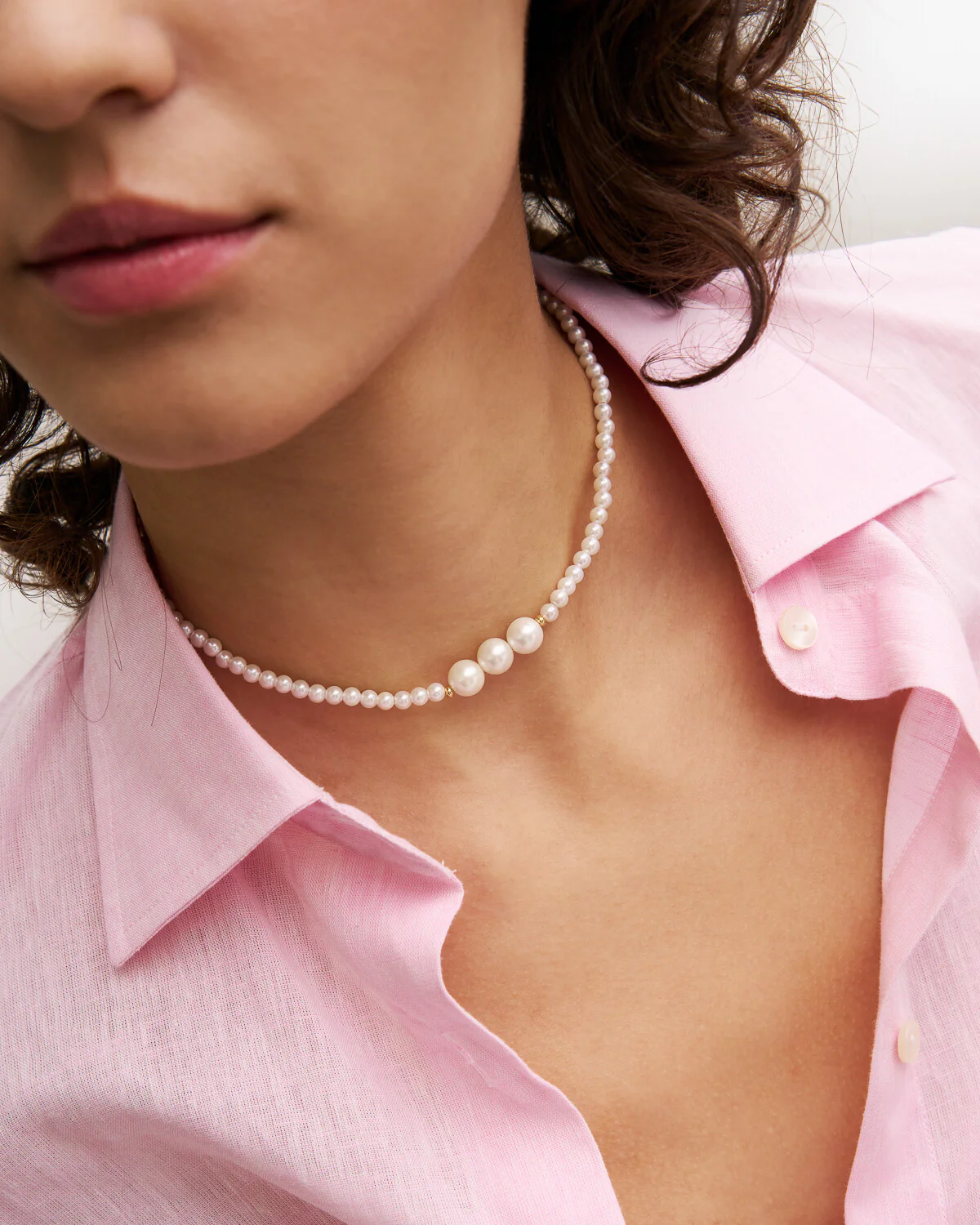 Girocollo elastico choker 3 perle - WHITESIDE - Image 3