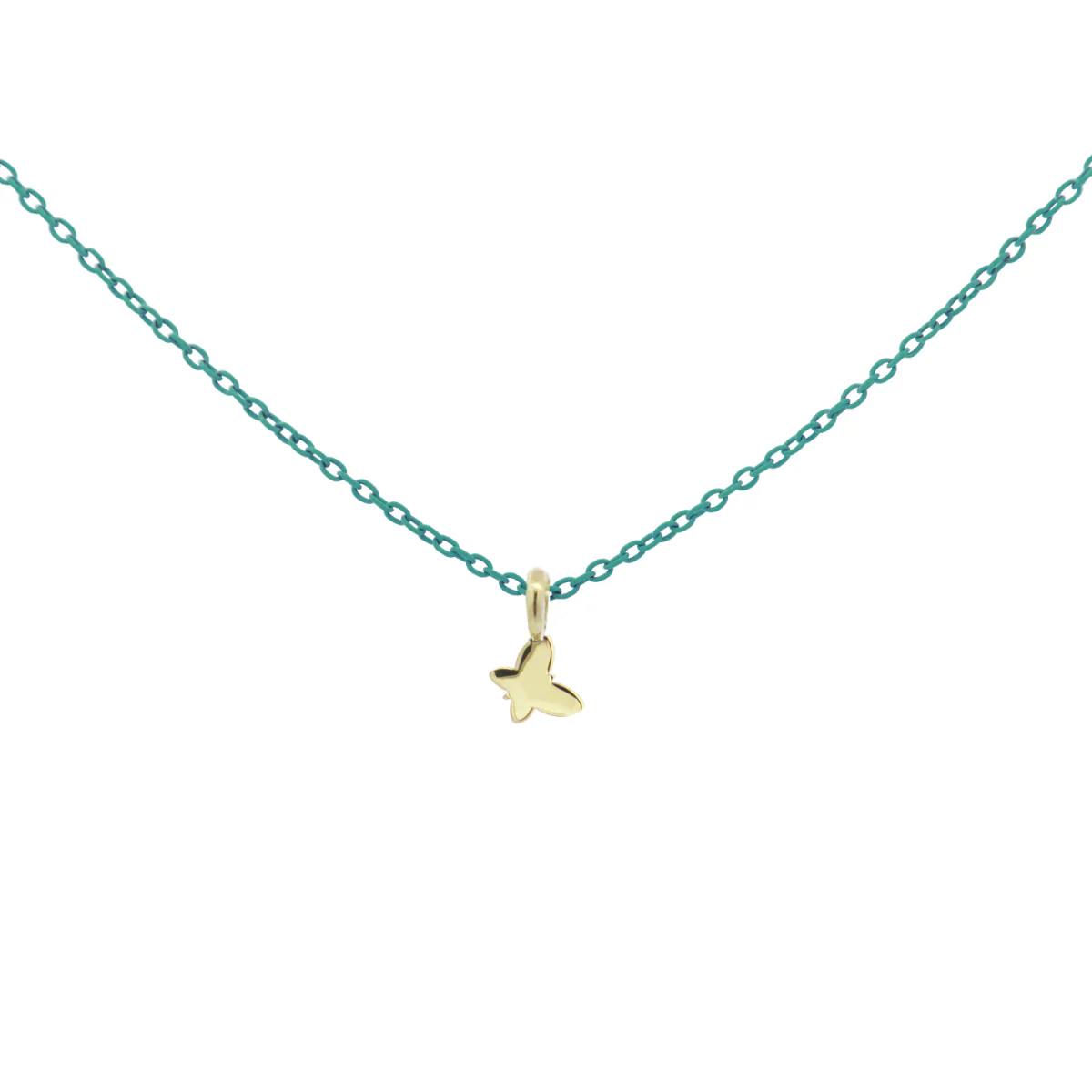 Girocollo farfalla catena con vernice - ORO 18KT