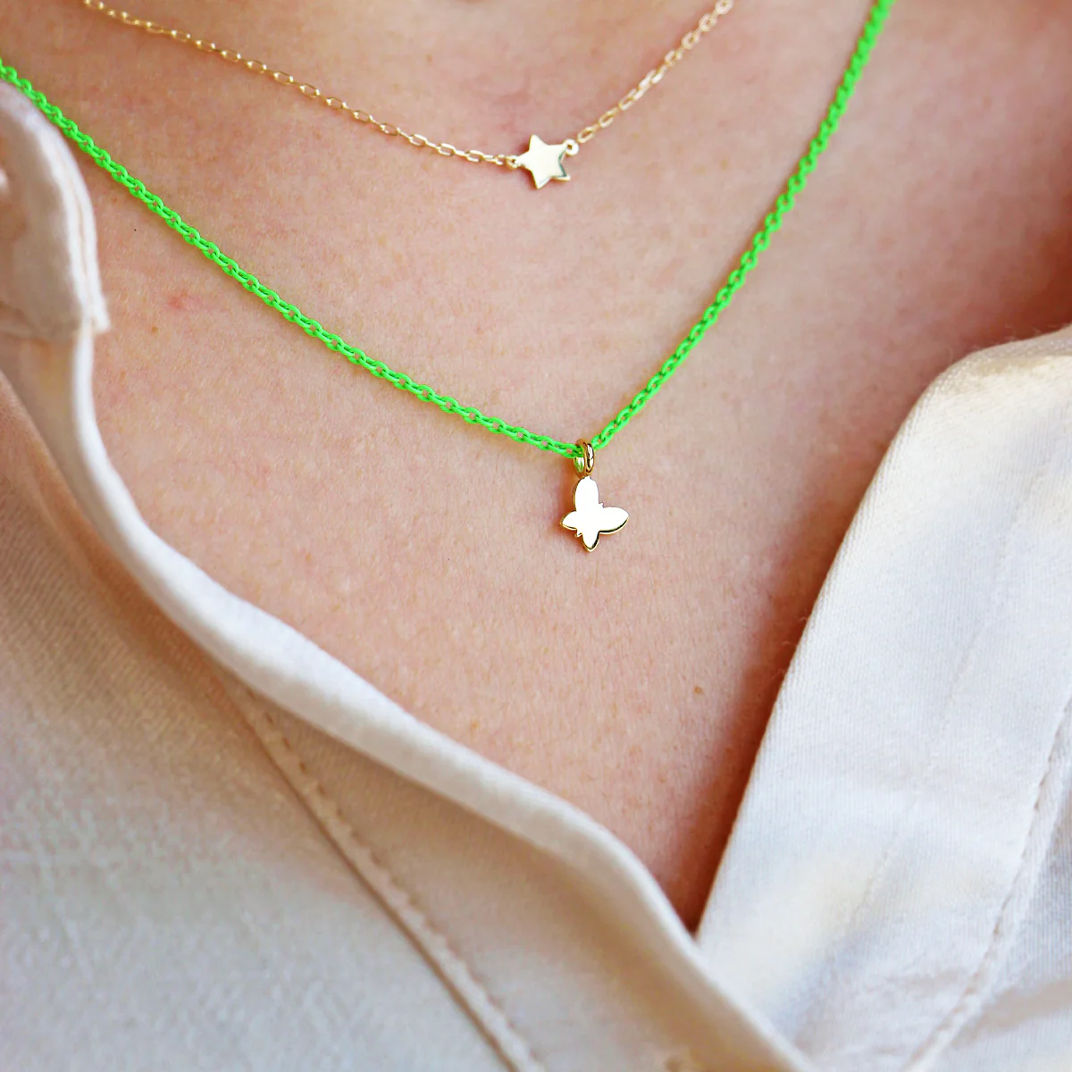 Girocollo farfalla catena con vernice - ORO 18KT - Image 12