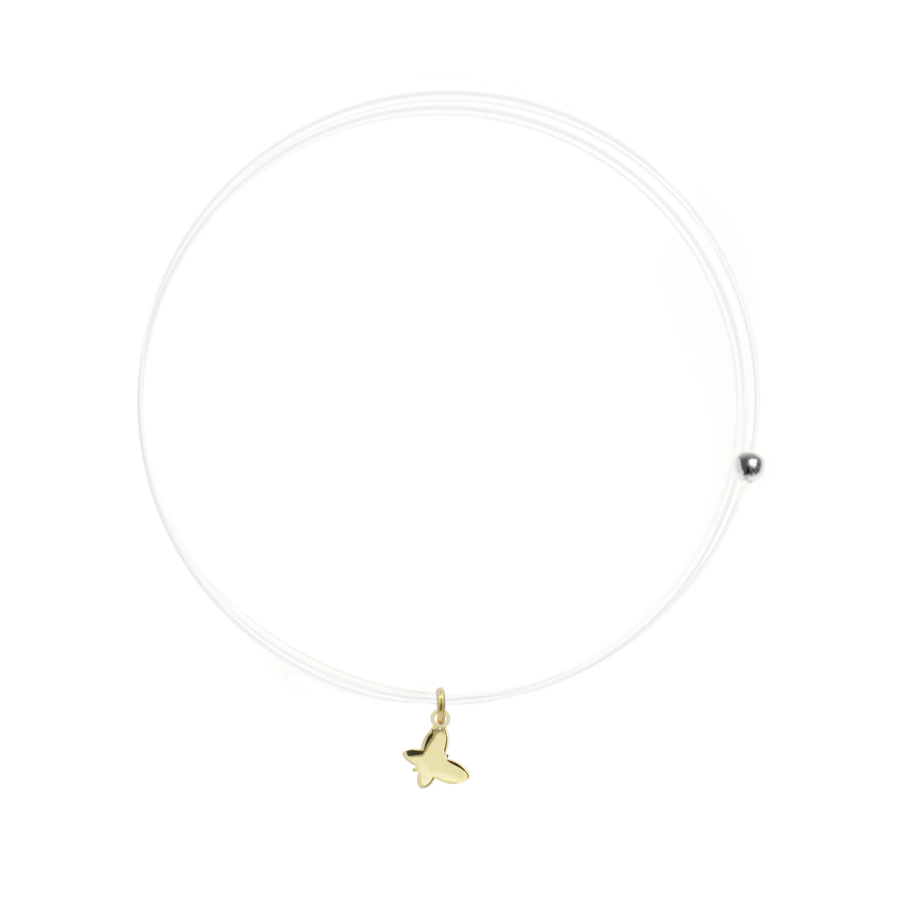 Girocollo Lenza con Farfalla - ORO18KT