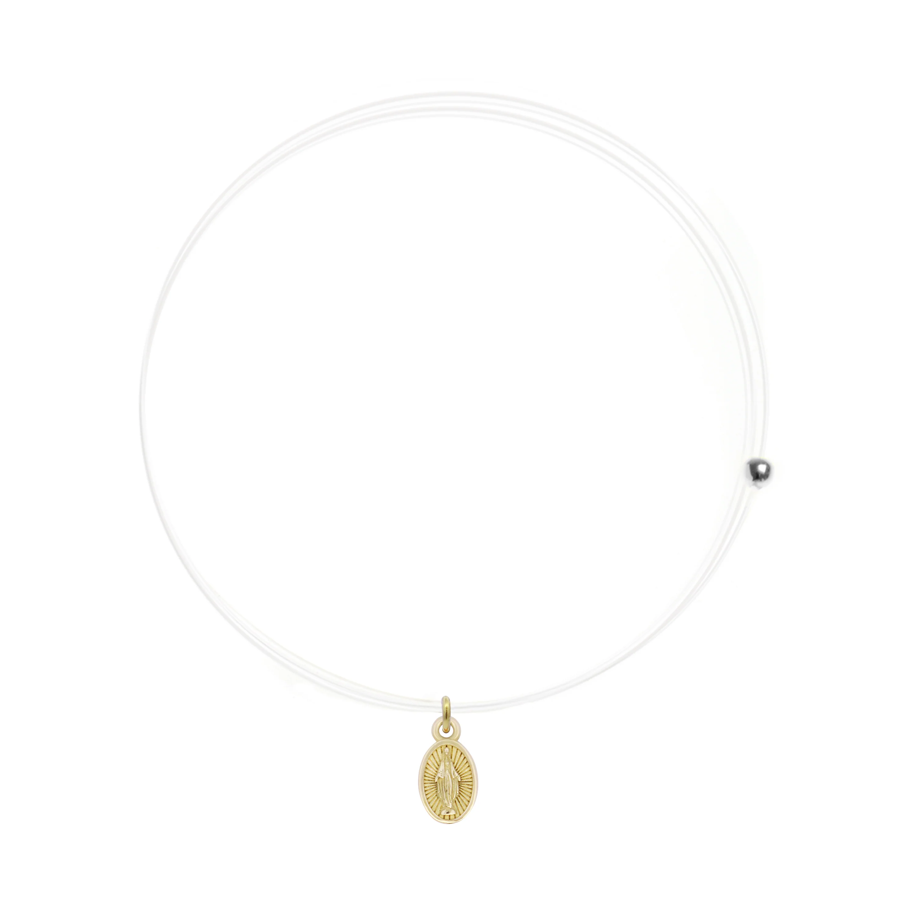 Girocollo Lenza con madonnina - ORO18KT