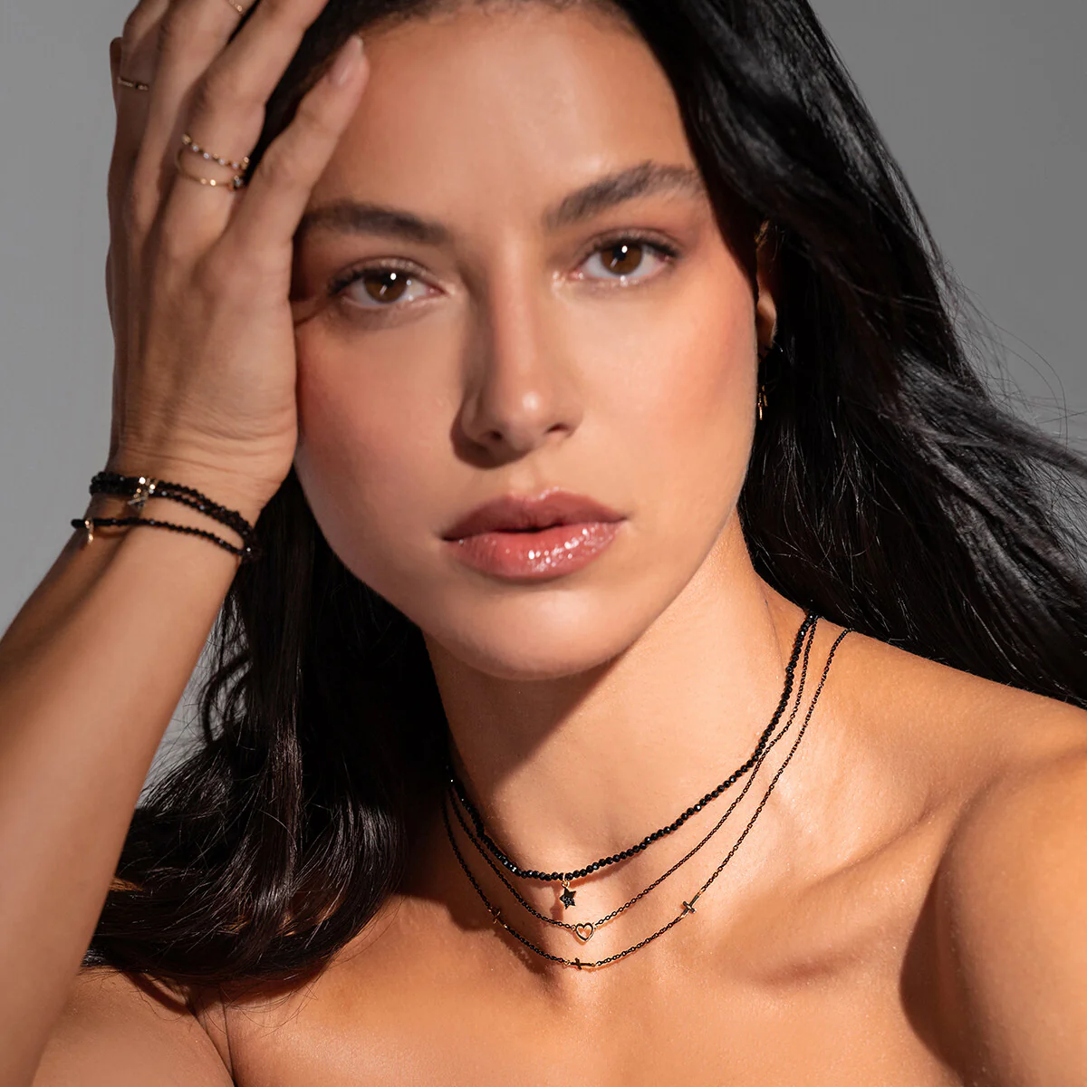 Girocollo linea del cuore catena con vernice - ORO18KT - Image 4