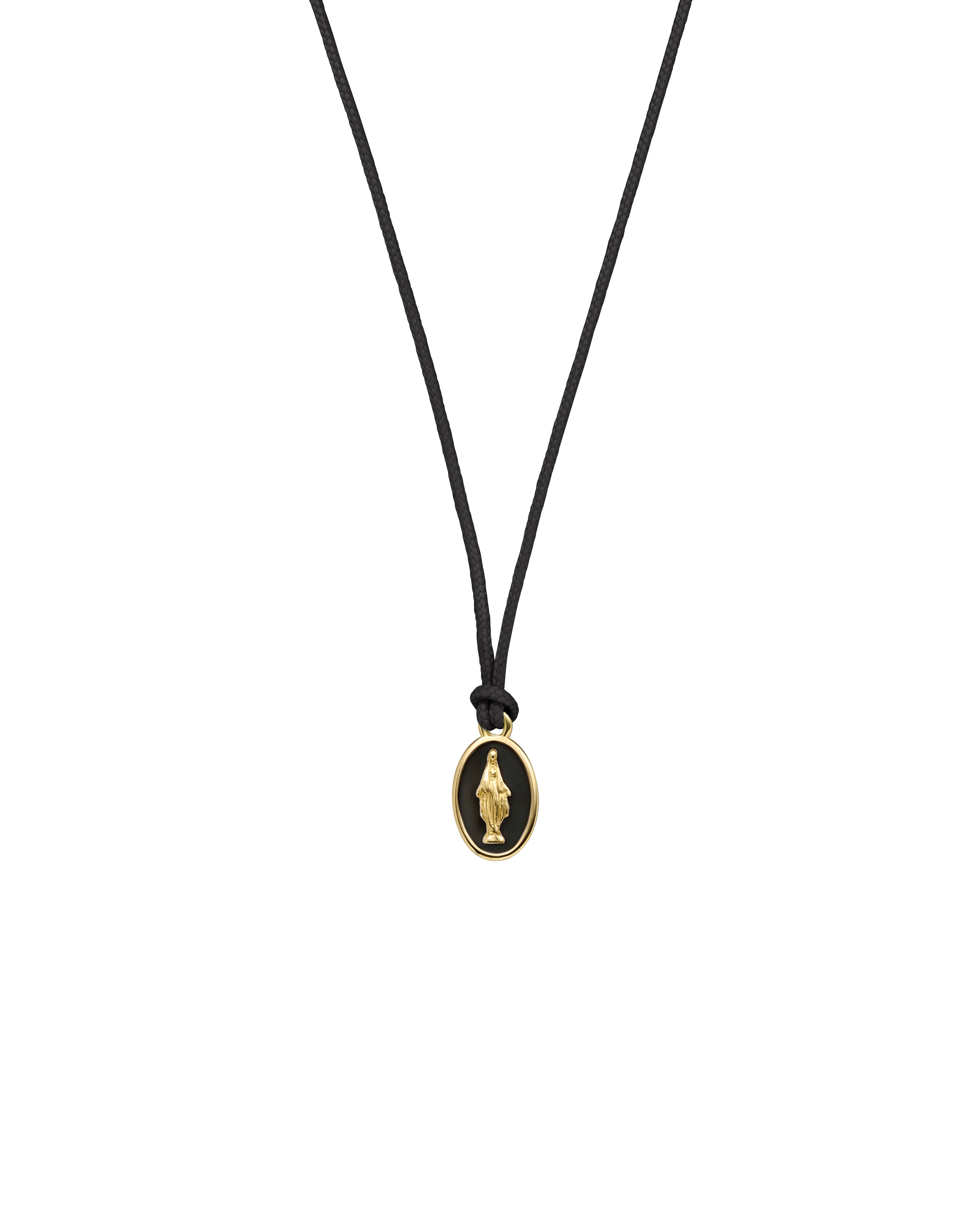 Girocollo Madonna smalto con tessuto - ORO18KT - Image 2