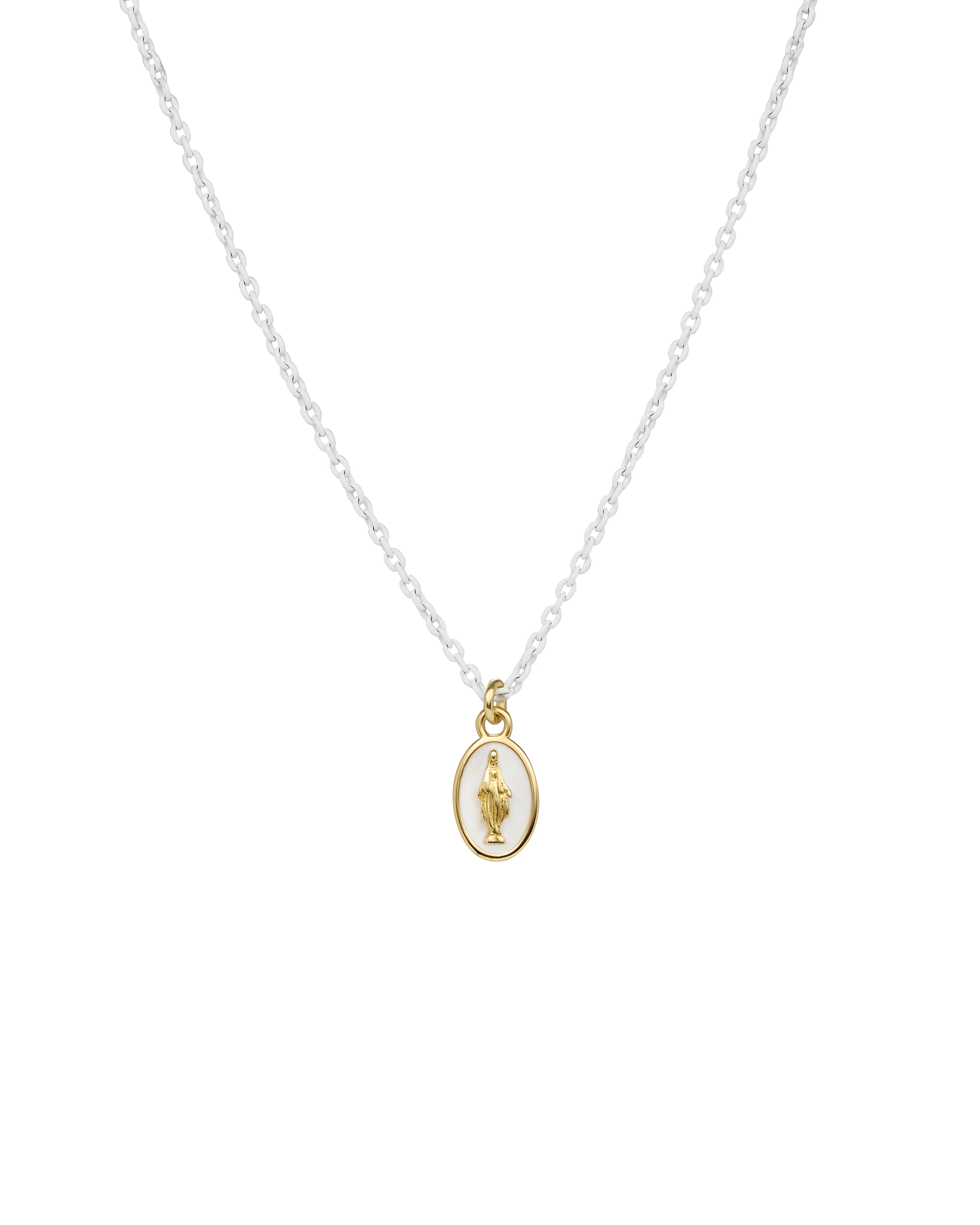 Girocollo Madonna smalto e catena verniciata - ORO18KT - Image 2