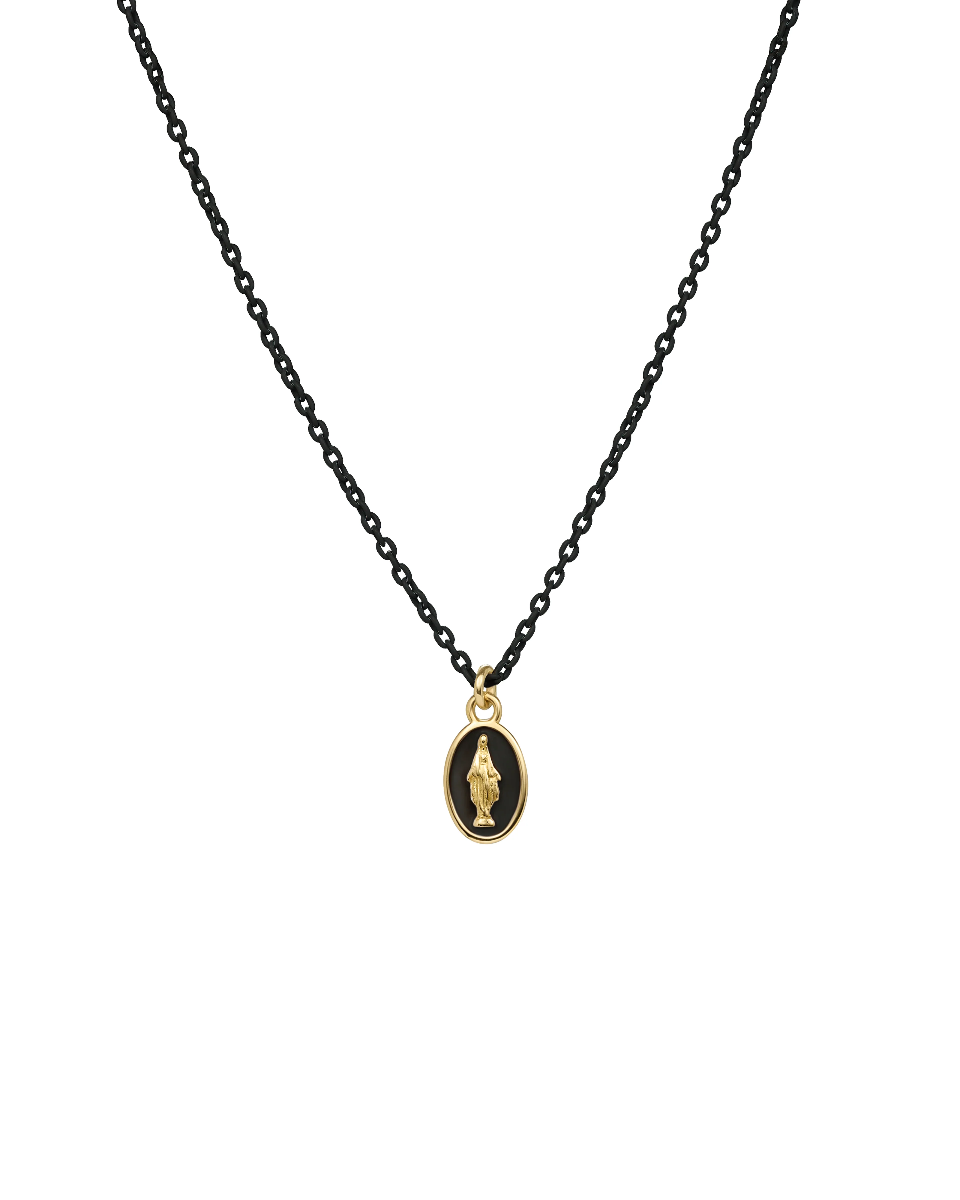 Girocollo Madonna smalto e catena verniciata - ORO18KT - Image 3