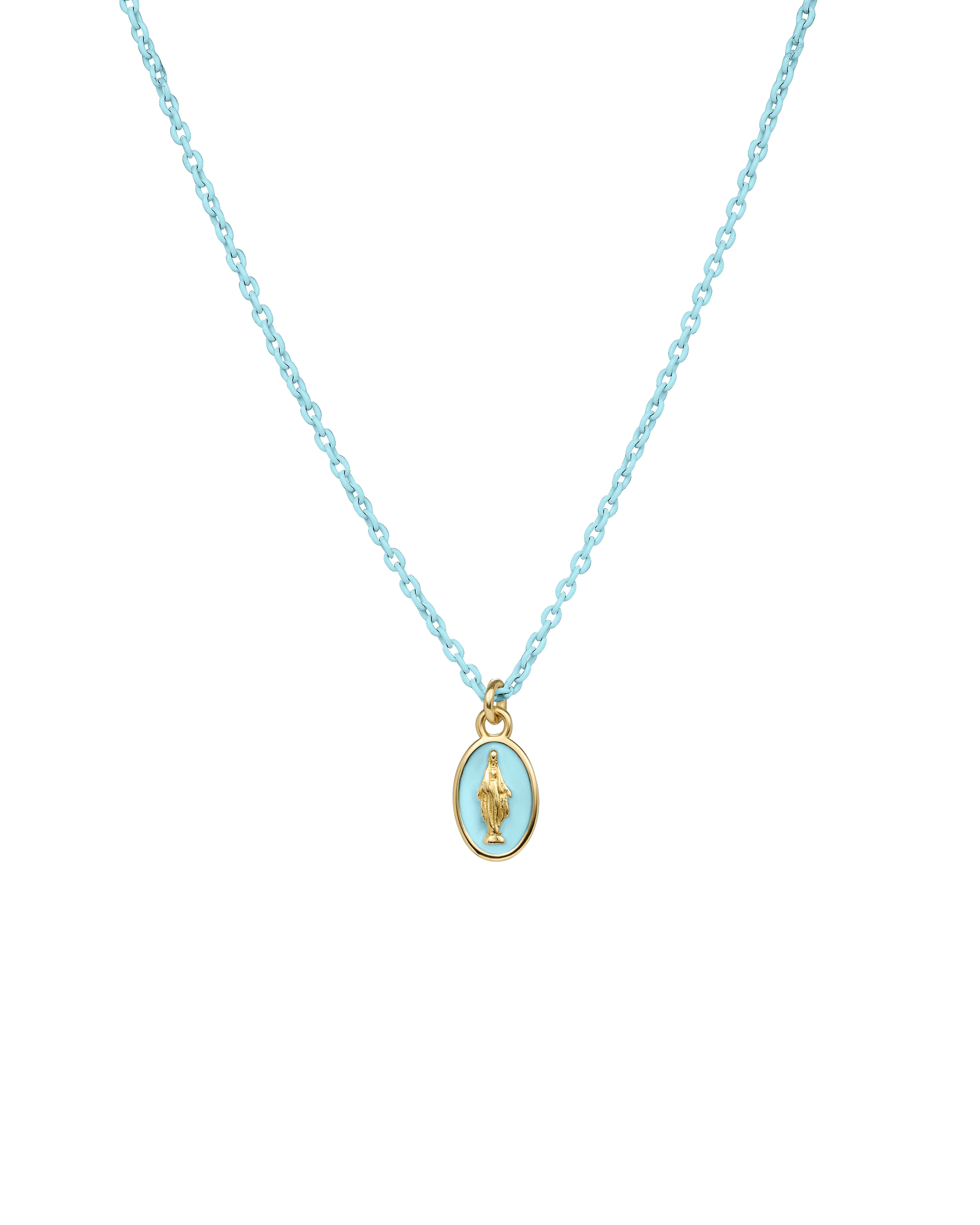 Girocollo Madonna smalto e catena verniciata - ORO18KT - Image 4