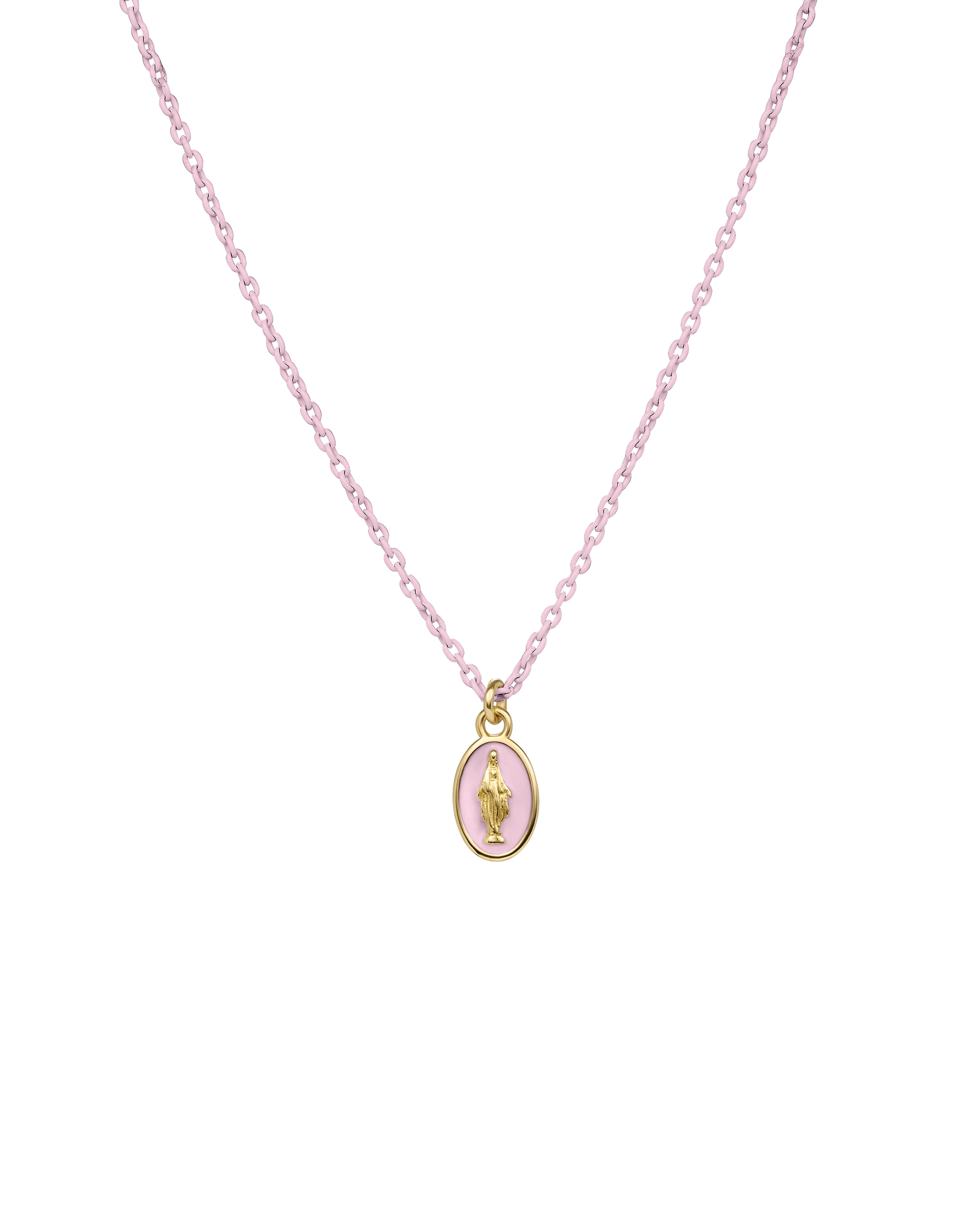 Girocollo Madonna smalto e catena verniciata - ORO18KT - Image 5