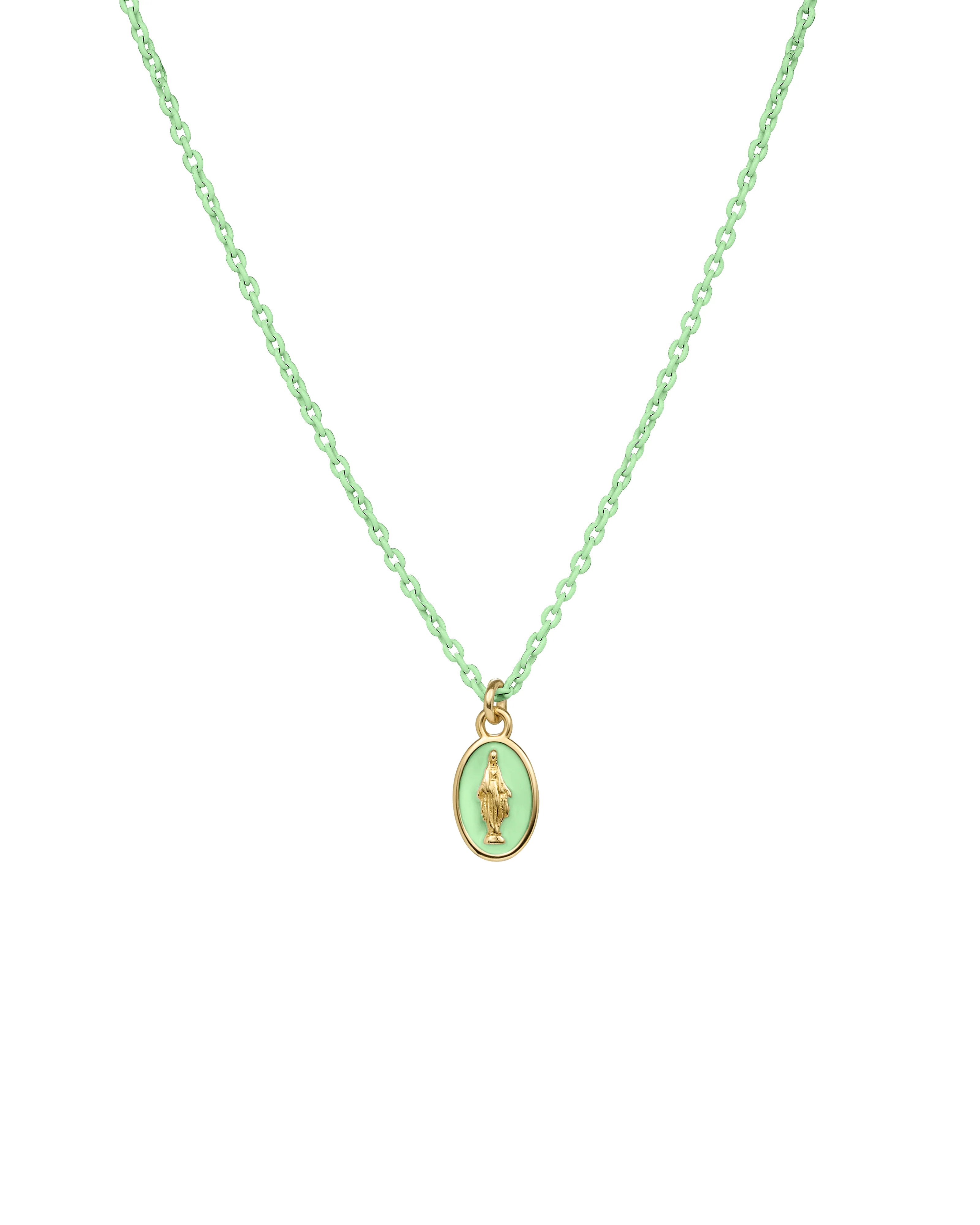 Girocollo Madonna smalto e catena verniciata - ORO18KT - Image 6