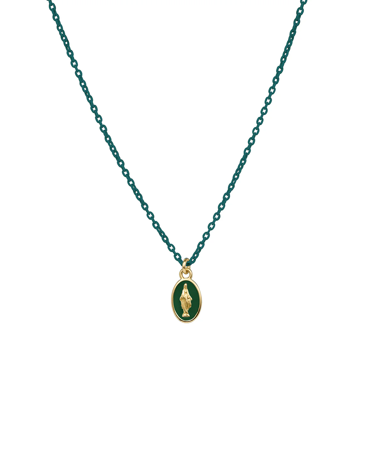 Girocollo Madonna smalto e catena verniciata - ORO18KT - Image 7