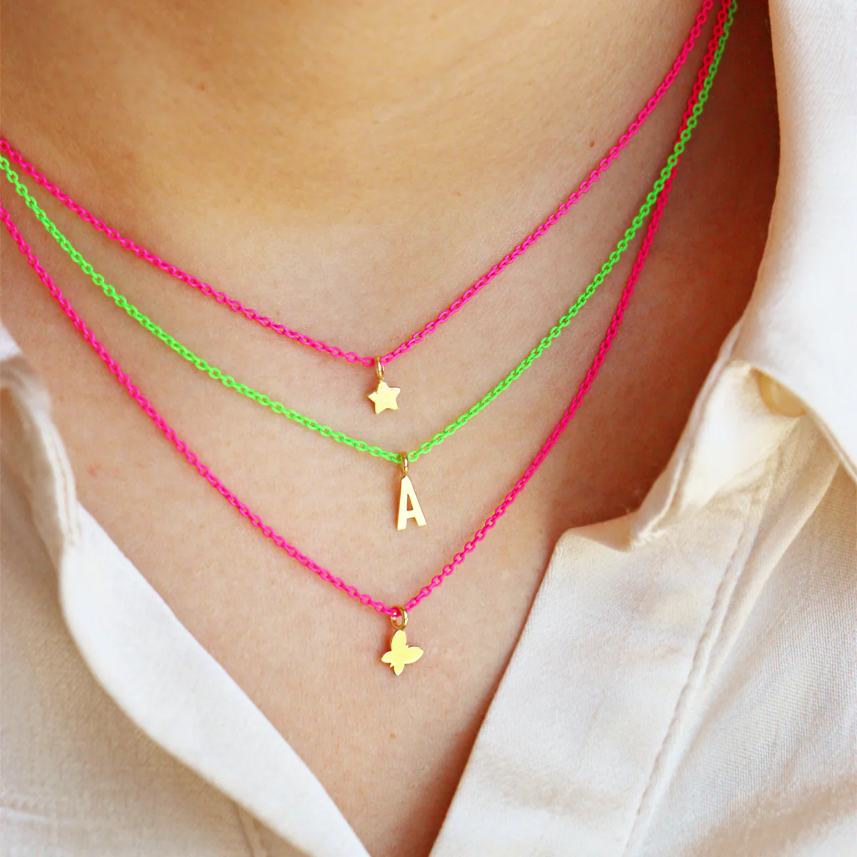 Girocollo stella catena con vernice - ORO 18KT - Image 12