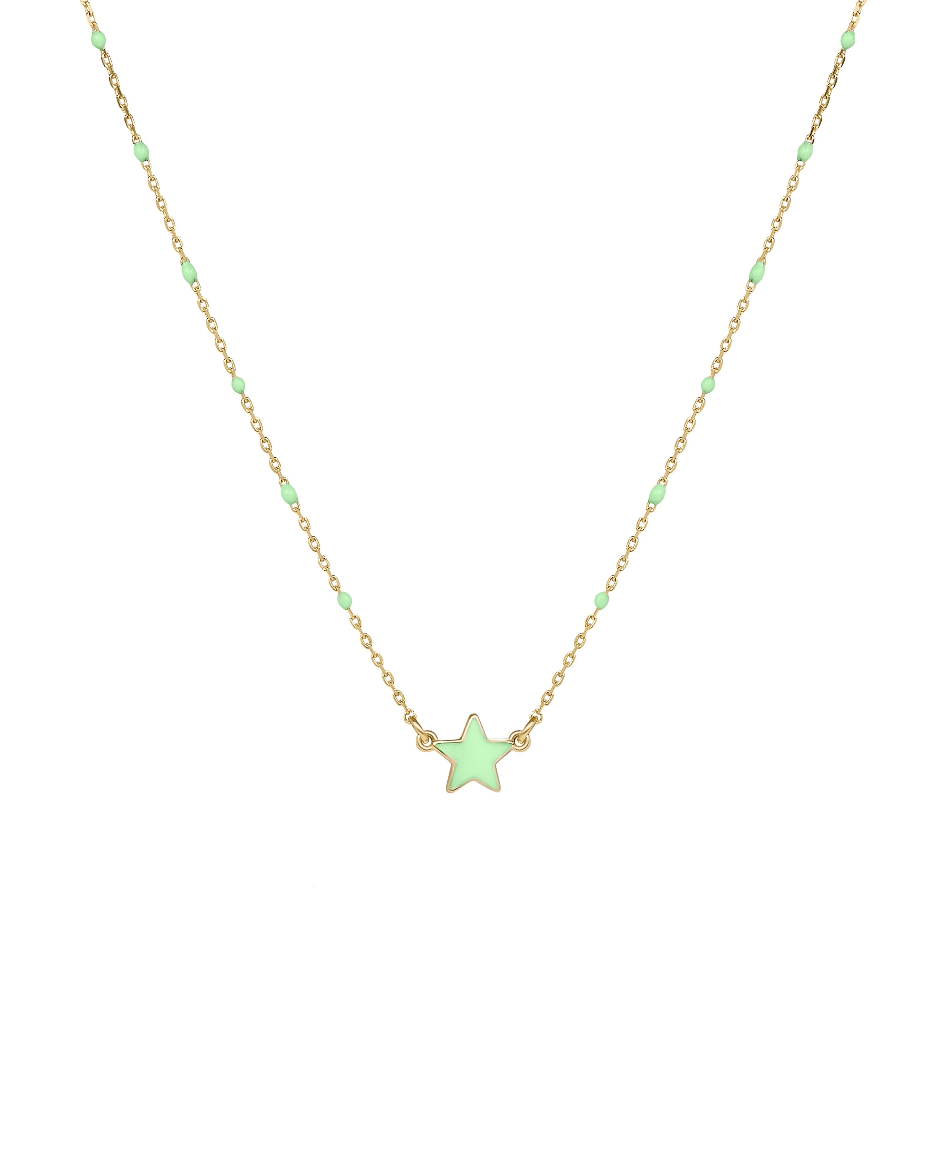 Girocollo stella smaltata e catena semino smaltato - ORO18KT