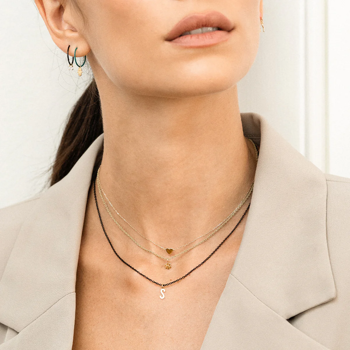 Girocollo zampa catena con vernice - ORO 18KT - Image 3