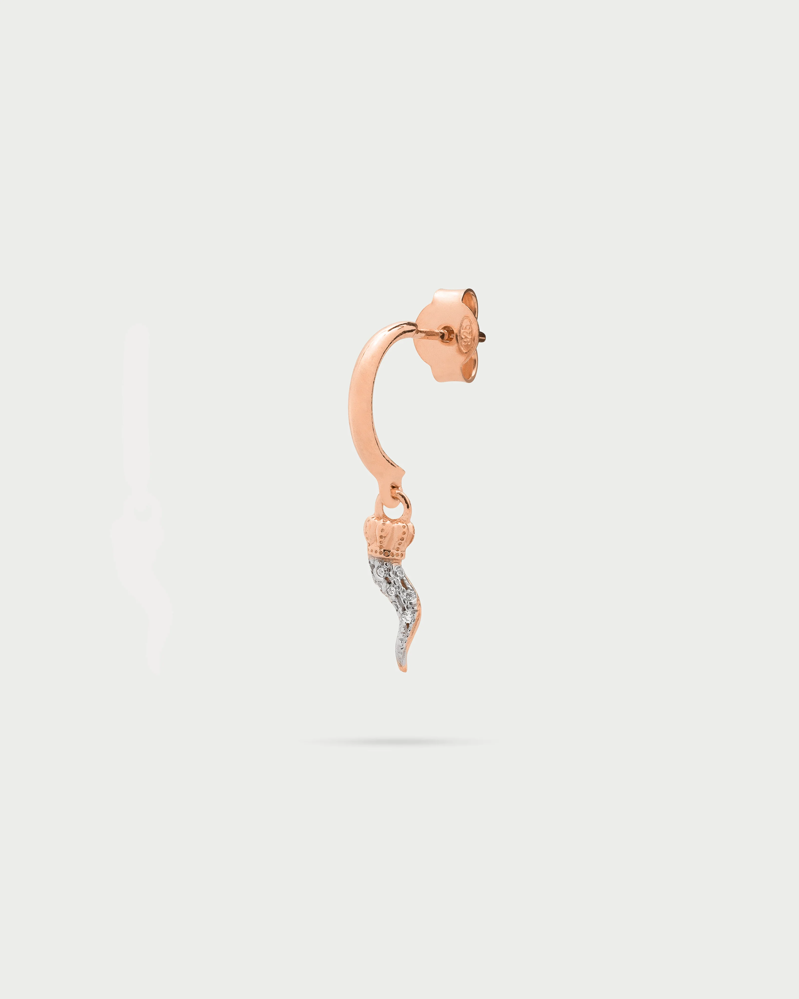 Mono-orecchino mini hoop Corno - Image 3