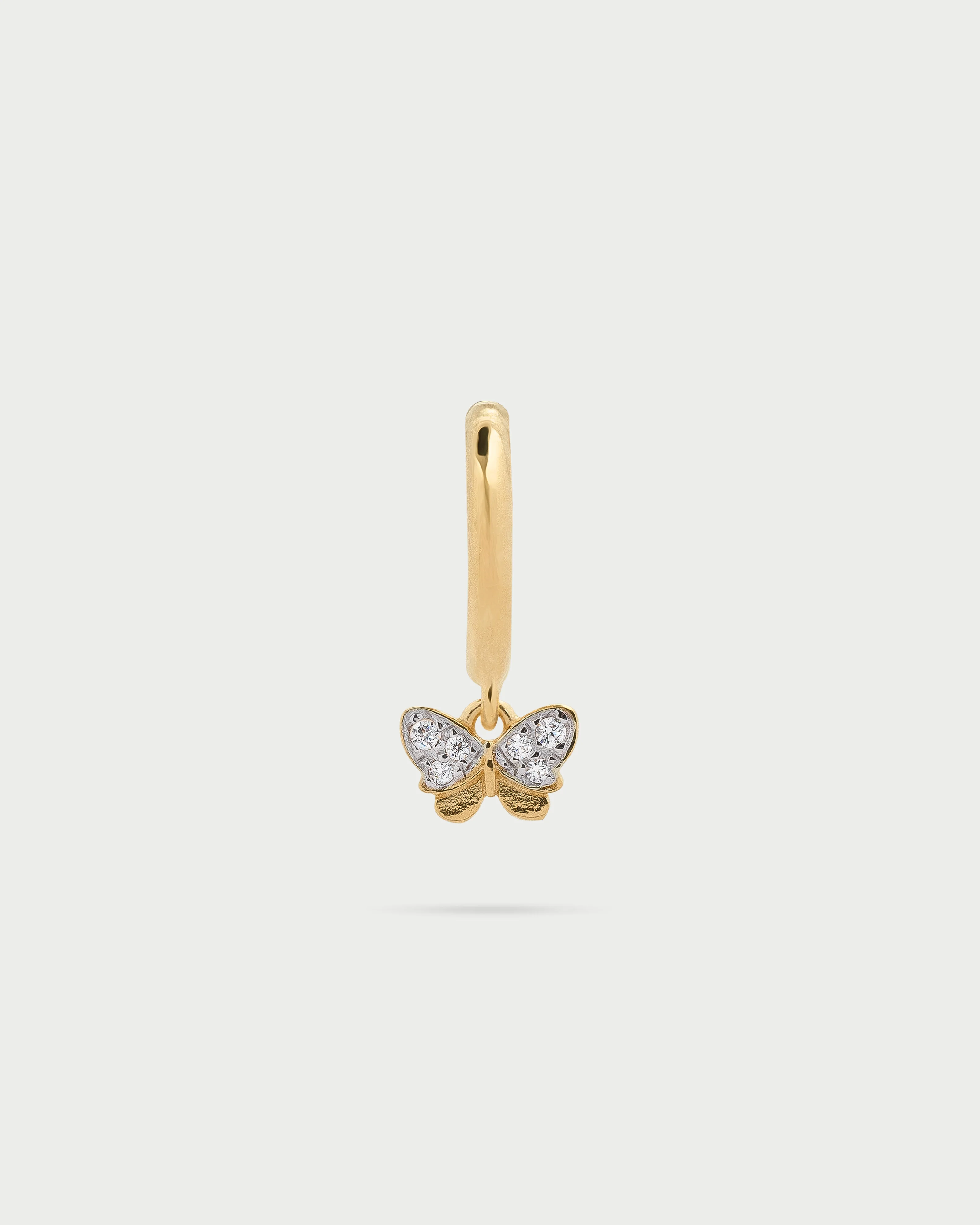 Mono-orecchini mini hoop farfalla - Fly&Shine - Image 2