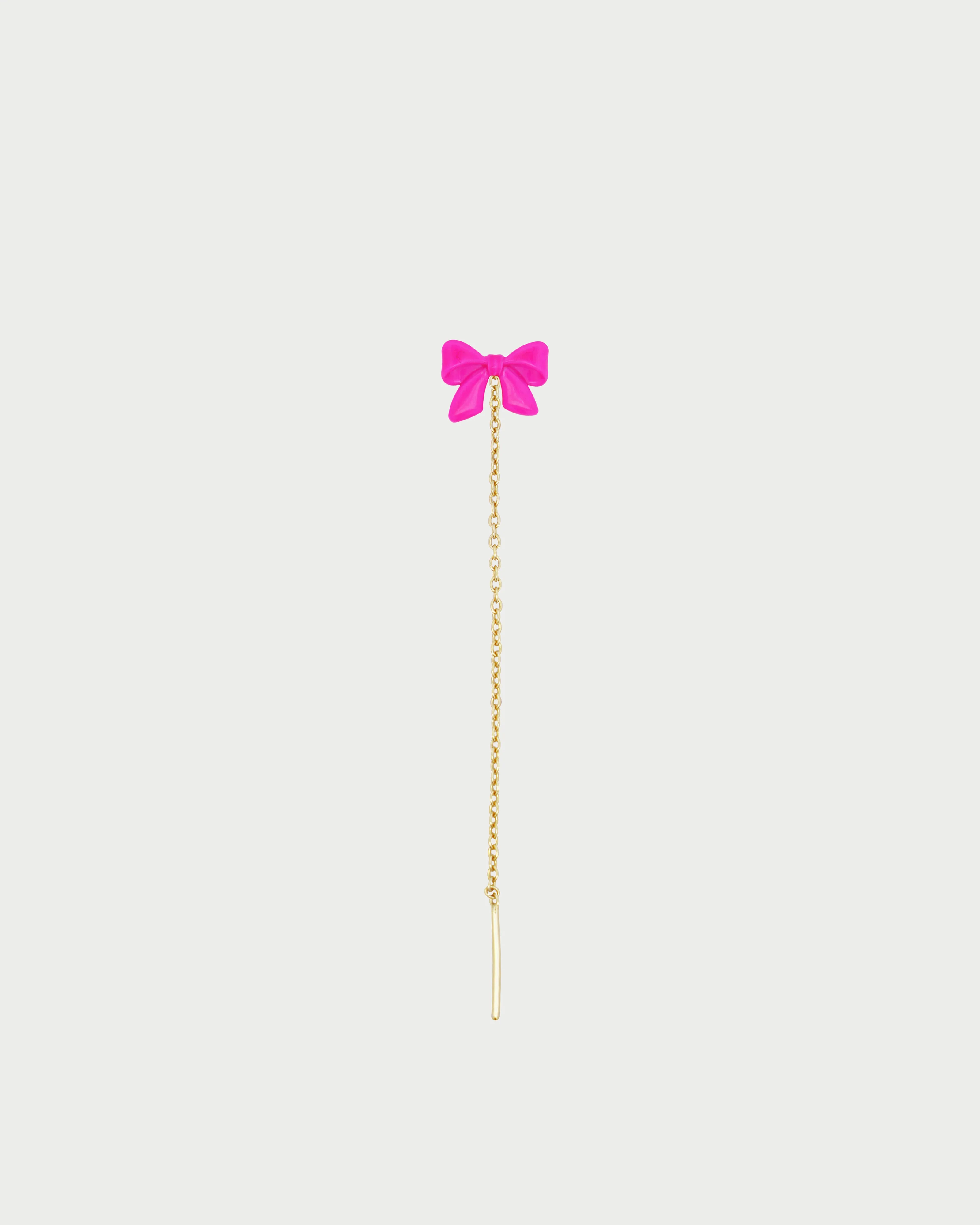 Mono-orecchino catenella fiocco vernice - CANDY BOW