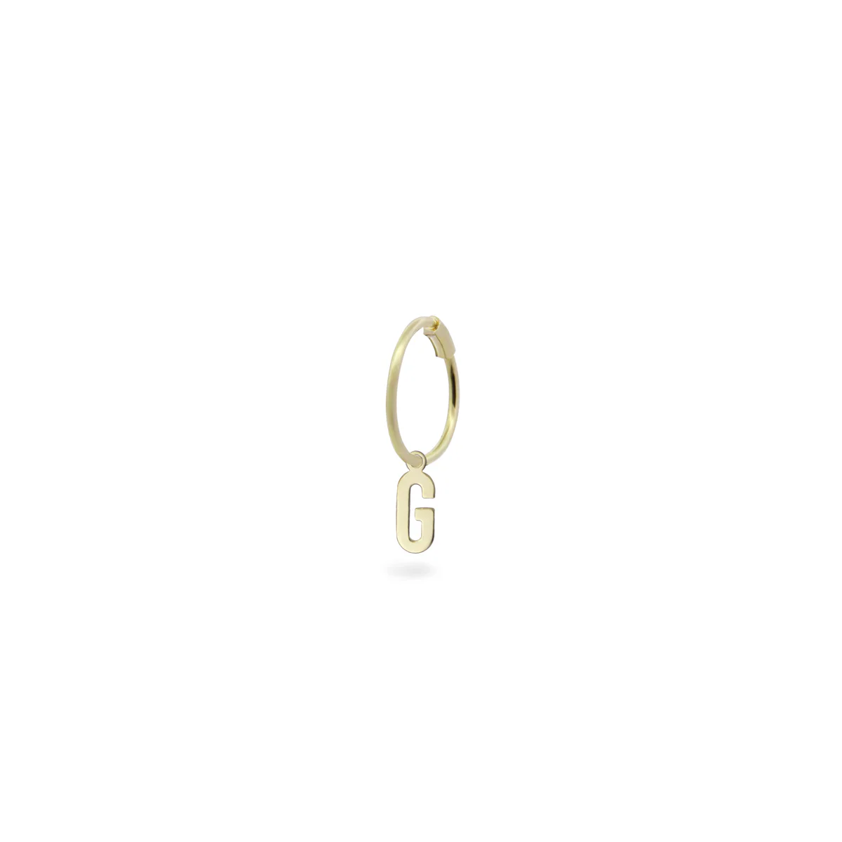 Mono-orecchino cerchio mini hoop lettera - ORO18KT - Image 10