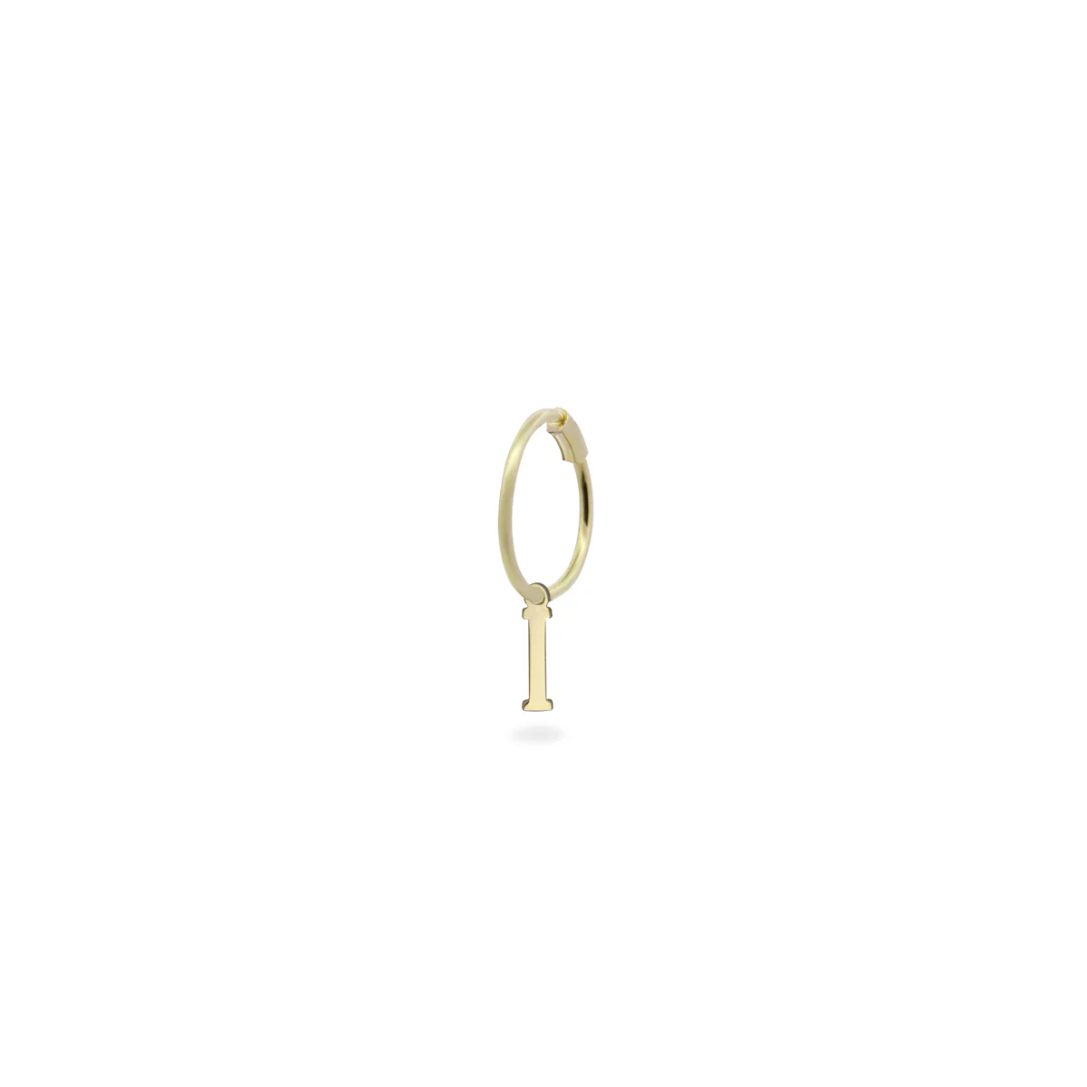 Mono-orecchino cerchio mini hoop lettera - ORO18KT - Image 11