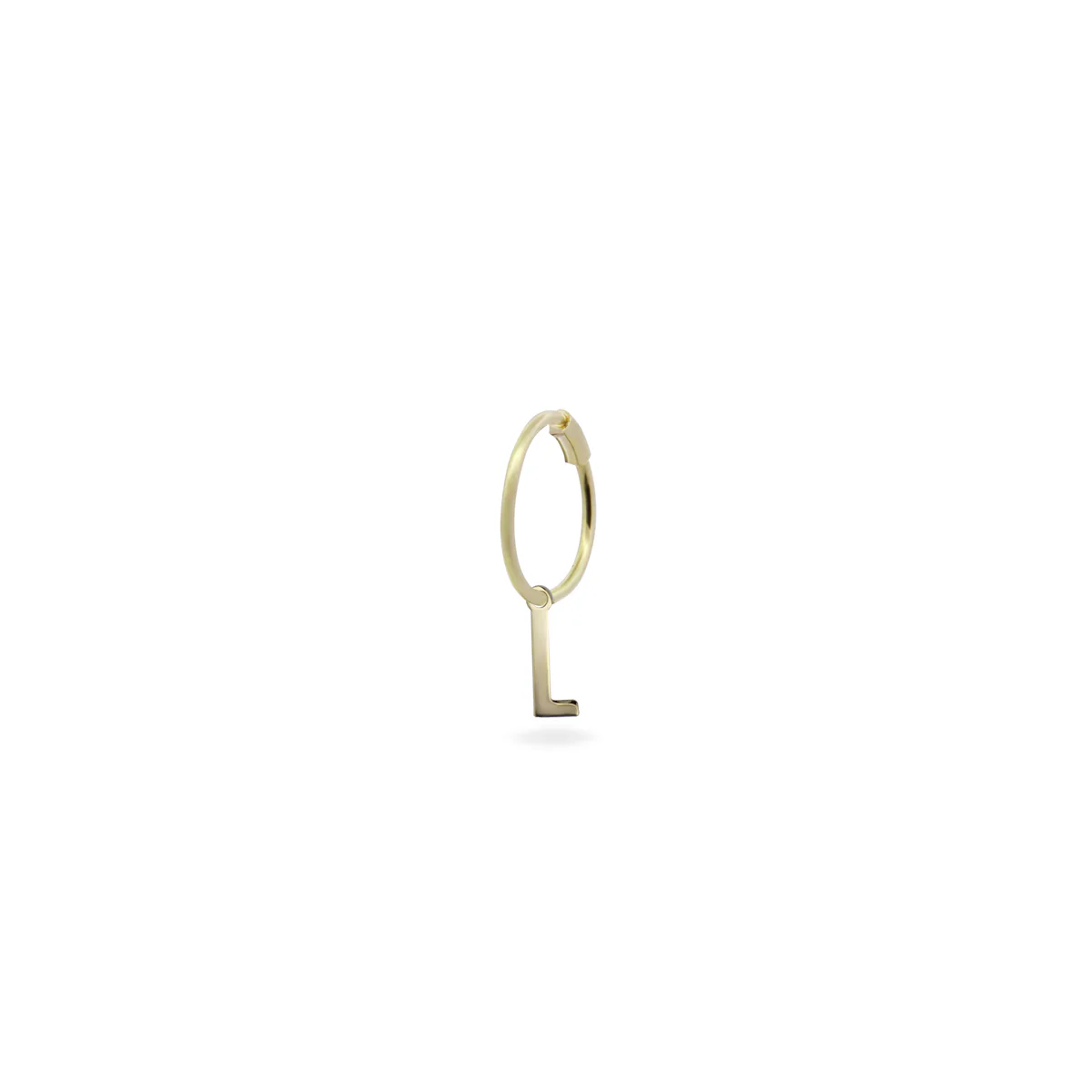 Mono-orecchino cerchio mini hoop lettera - ORO18KT - Image 12
