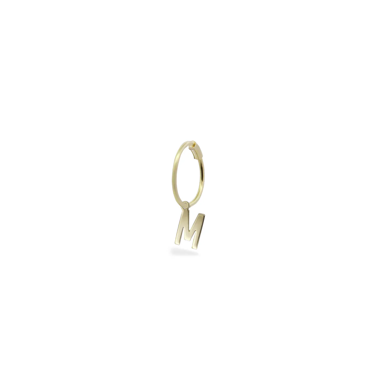 Mono-orecchino cerchio mini hoop lettera - ORO18KT - Image 13