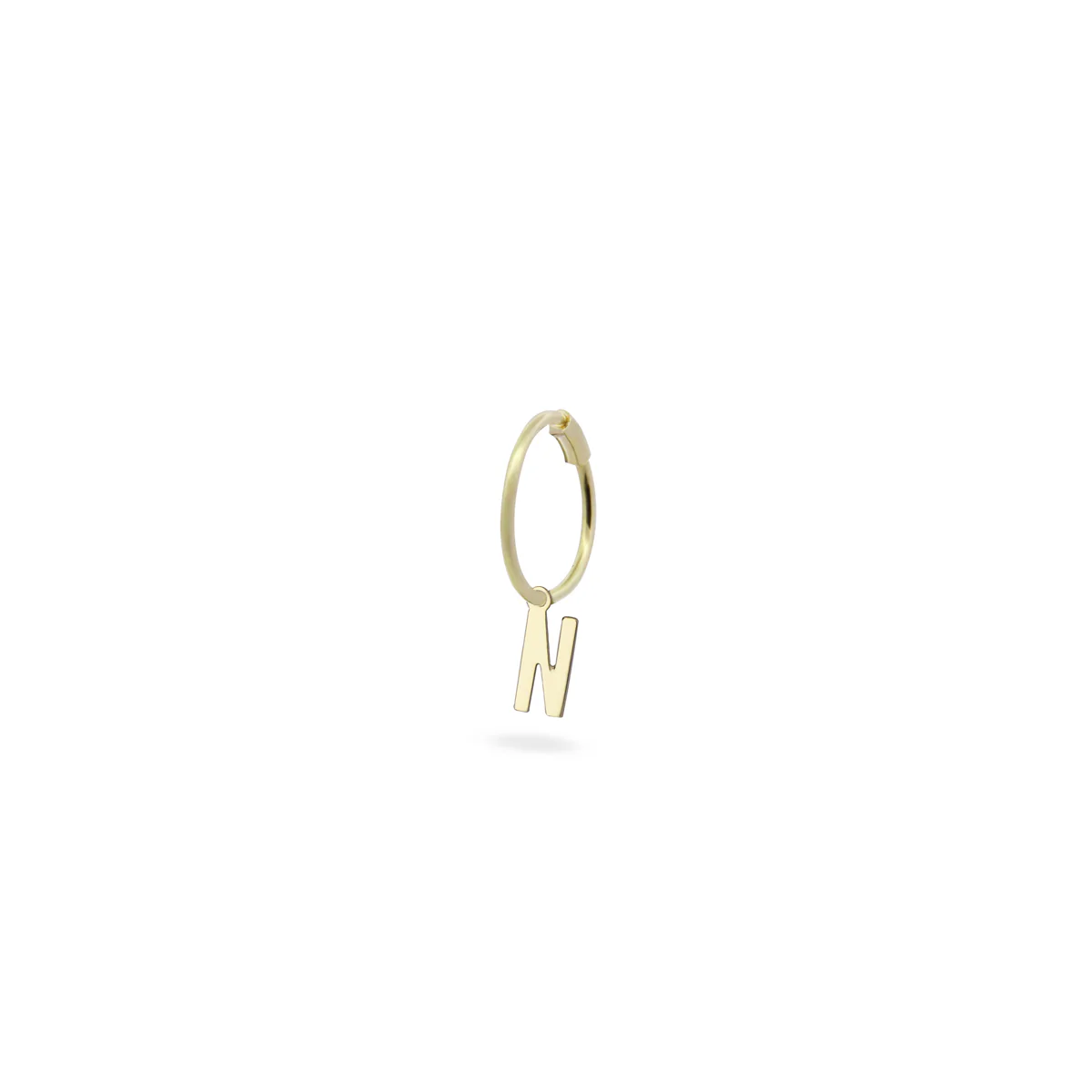 Mono-orecchino cerchio mini hoop lettera - ORO18KT - Image 14