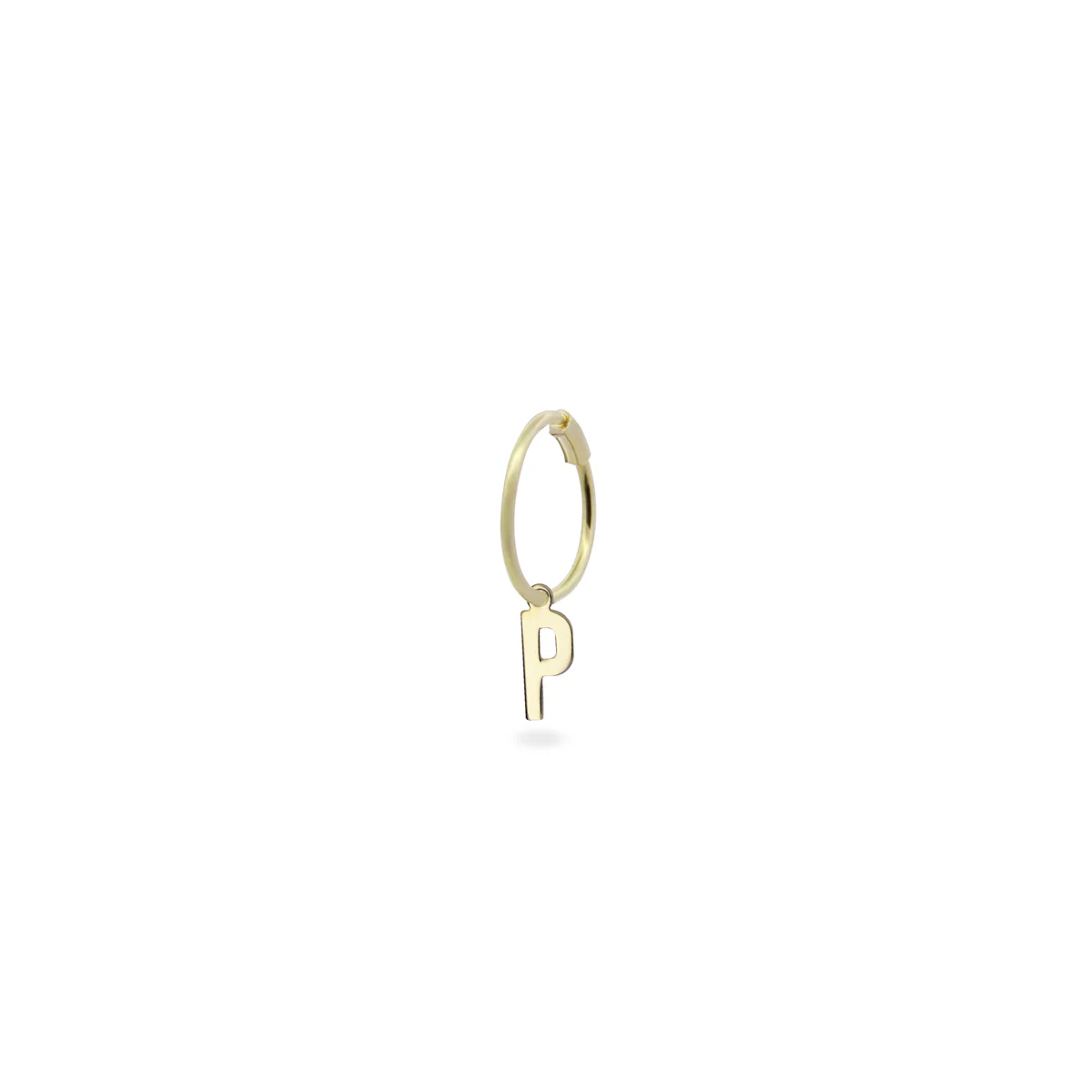 Mono-orecchino cerchio mini hoop lettera - ORO18KT - Image 15