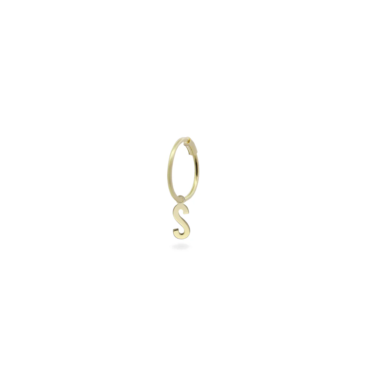 Mono-orecchino cerchio mini hoop lettera - ORO18KT - Image 16