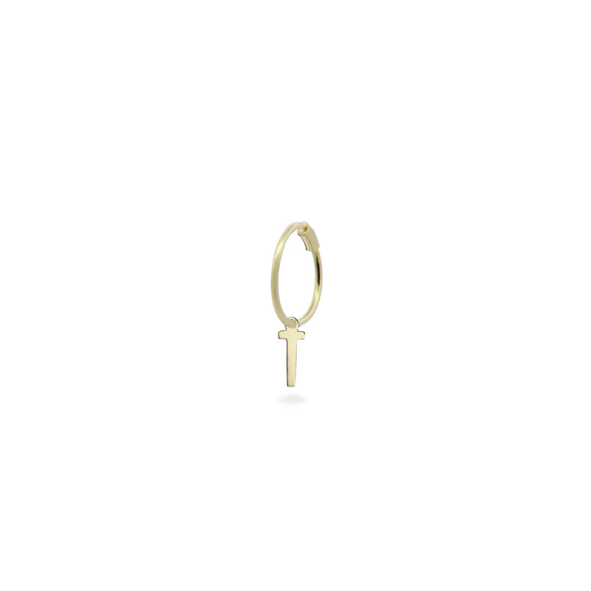 Mono-orecchino cerchio mini hoop lettera - ORO18KT - Image 17