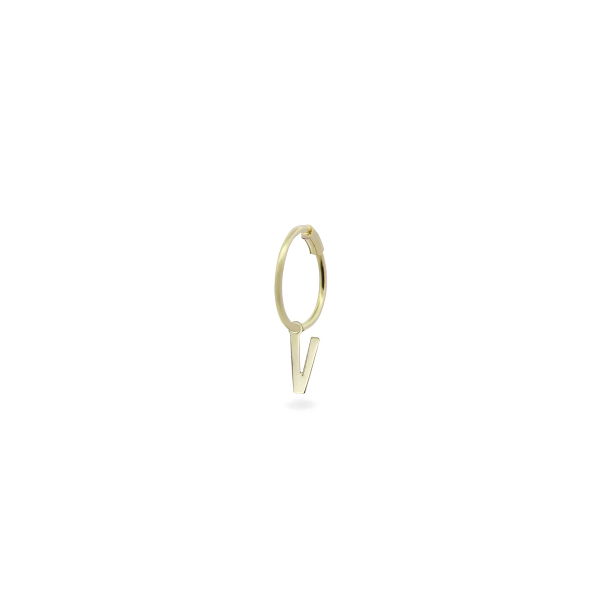 Mono-orecchino cerchio mini hoop lettera - ORO18KT - Image 18