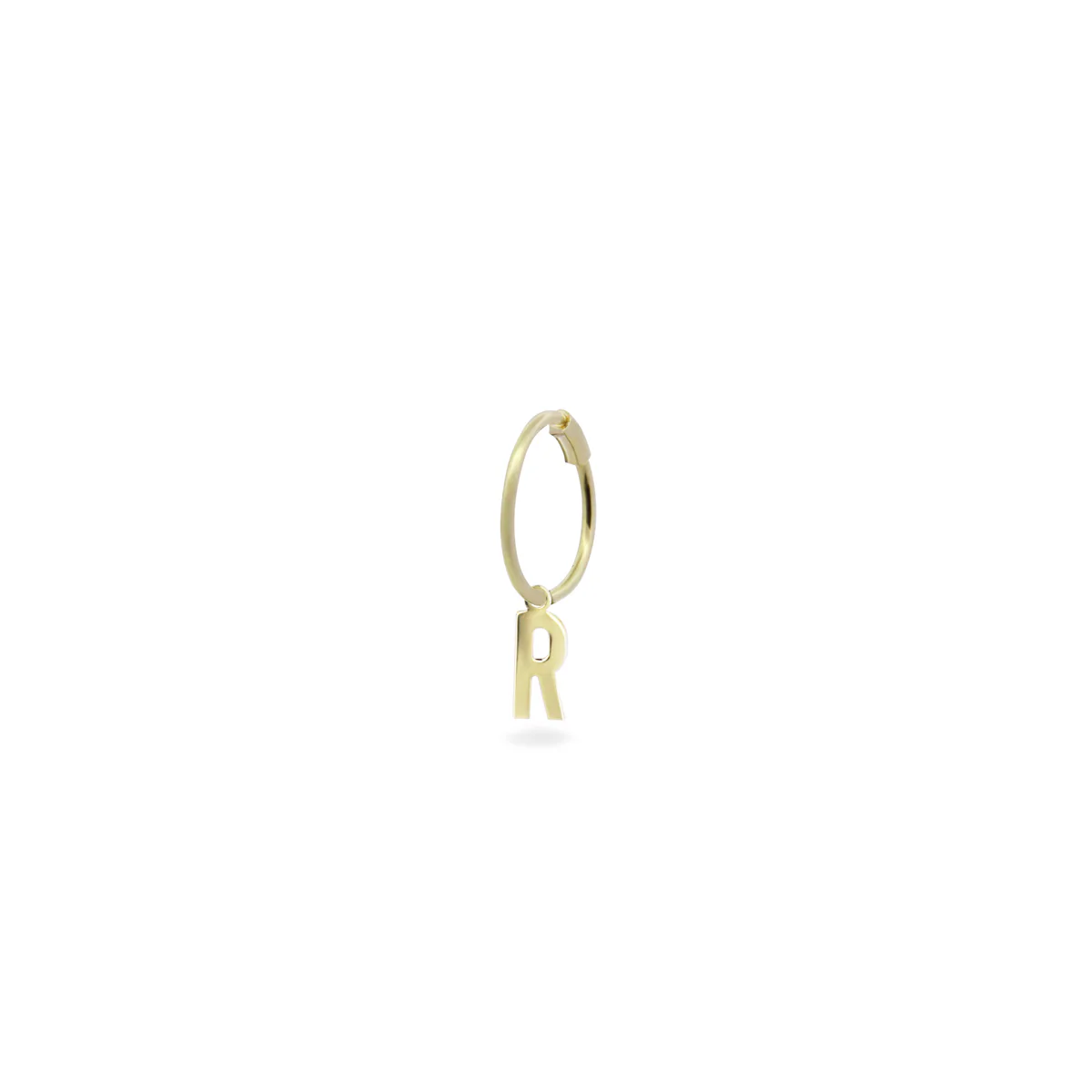 Mono-orecchino cerchio mini hoop lettera - ORO18KT - Image 19