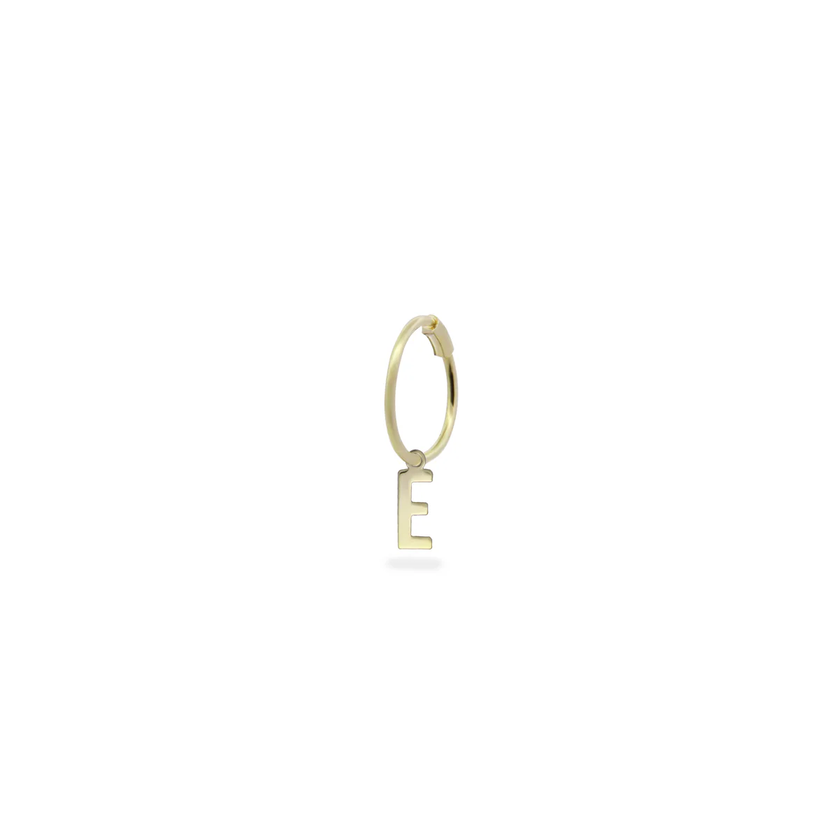 Mono-orecchino cerchio mini hoop lettera - ORO18KT - Image 8