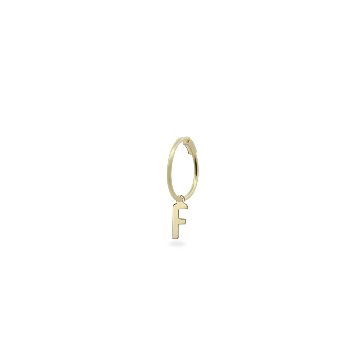 Mono-orecchino cerchio mini hoop lettera - ORO18KT - Image 9