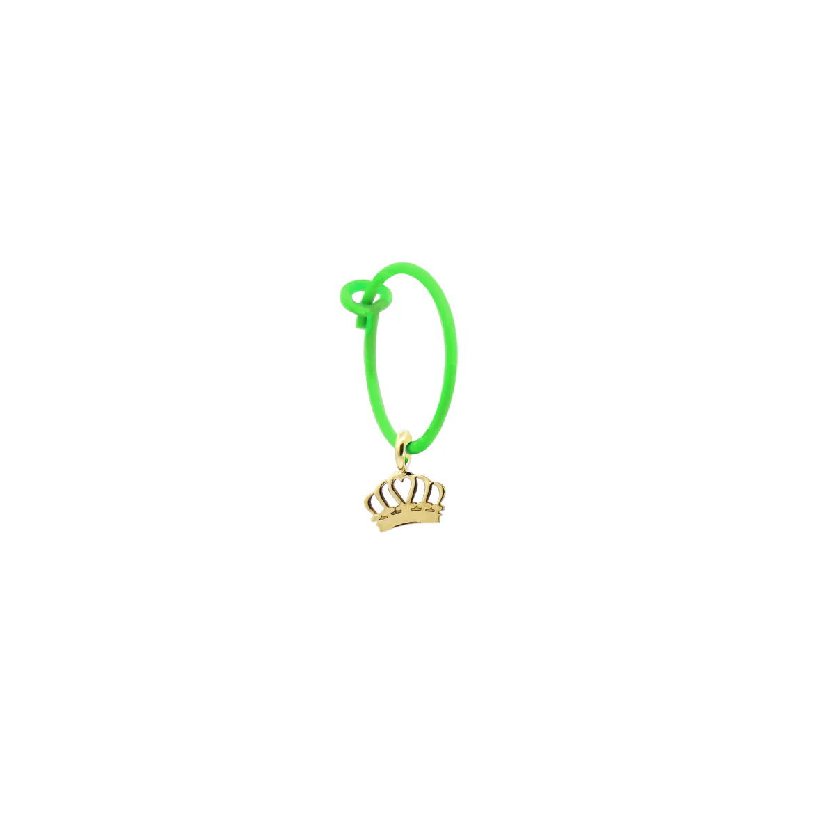 Mono-orecchino Corona Hoop - ORO18KT - Image 3