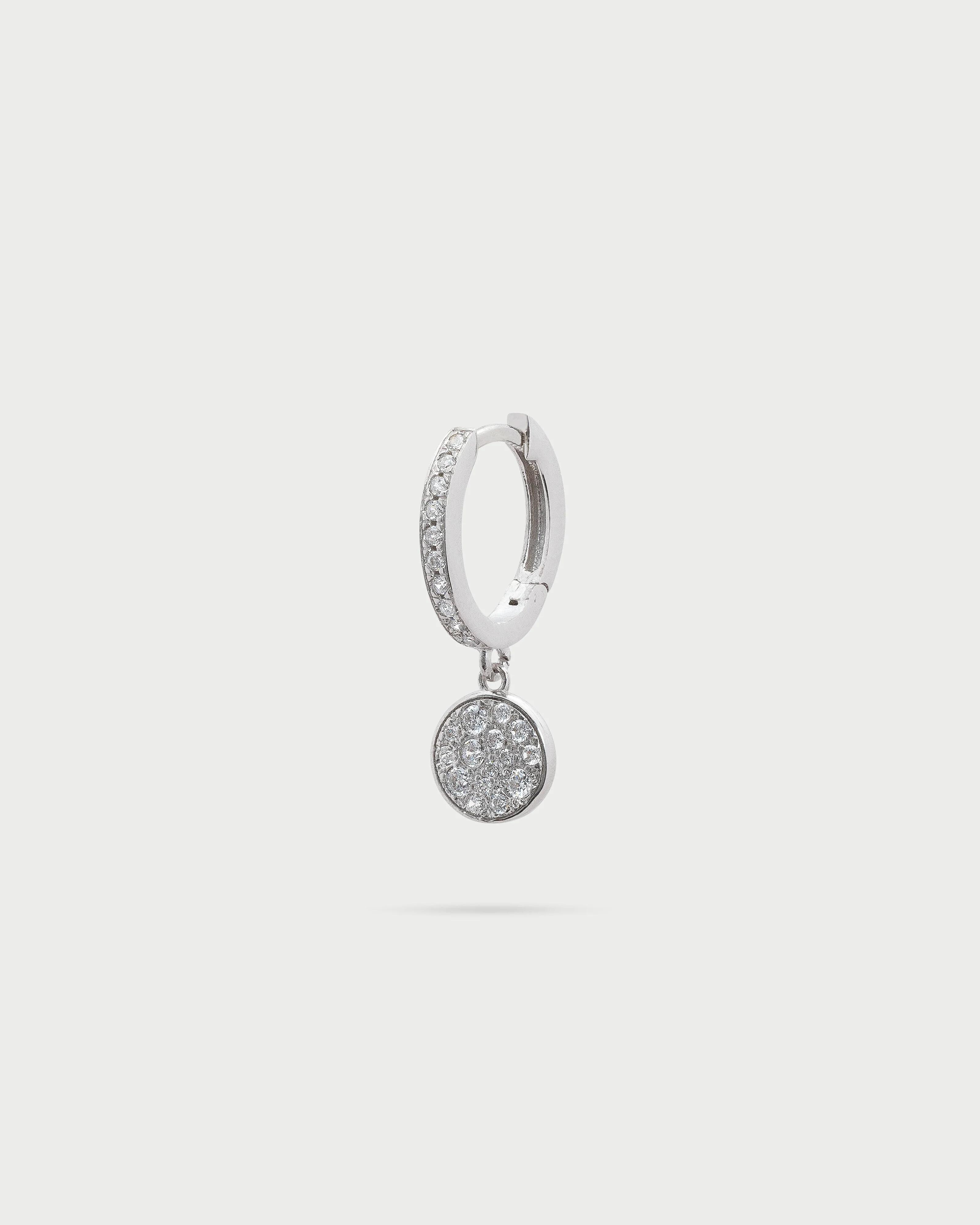 Mono-orecchino hoop pavè cerchio small - Image 3