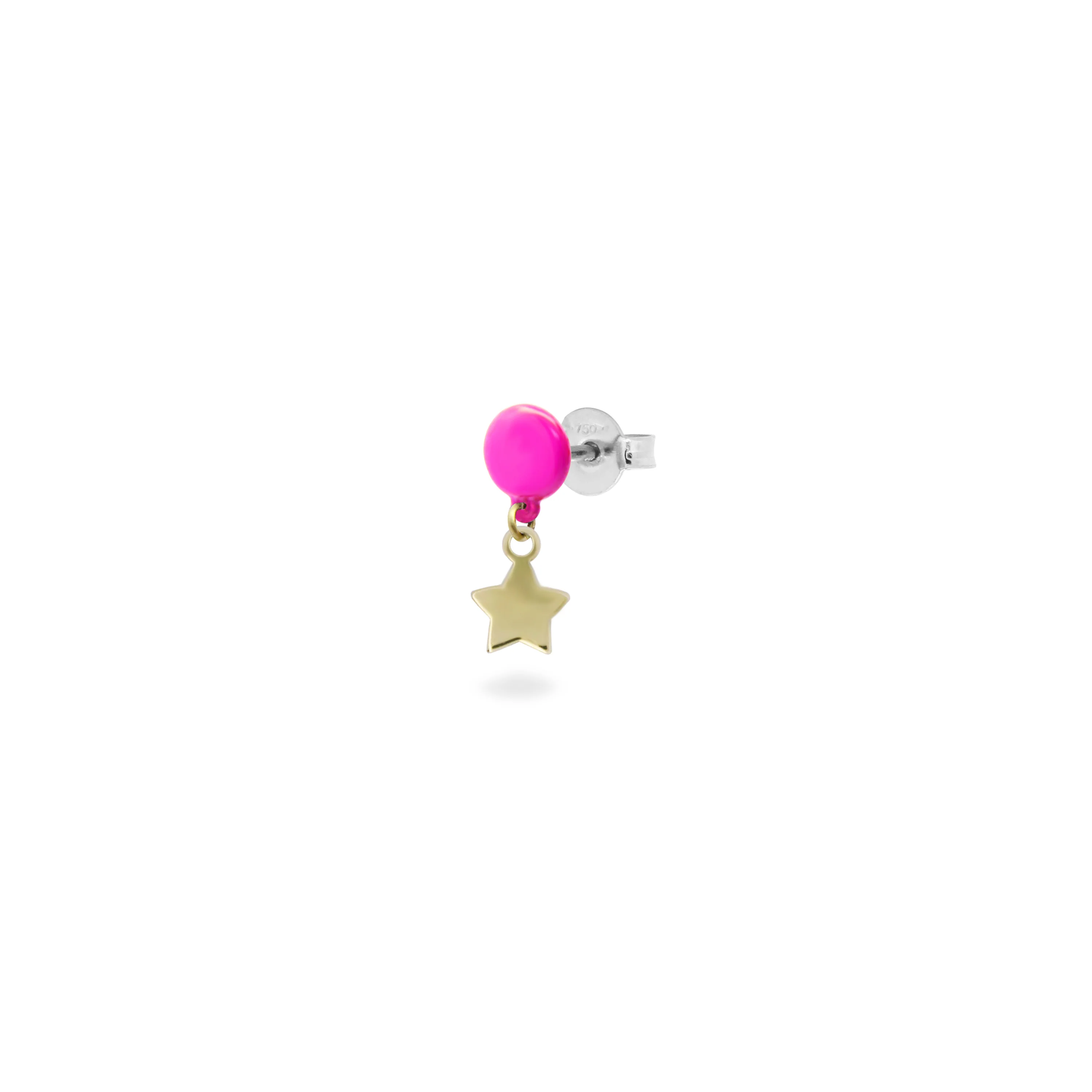Mono-orecchino Stella bottone Vernice - ORO18KT - Image 2