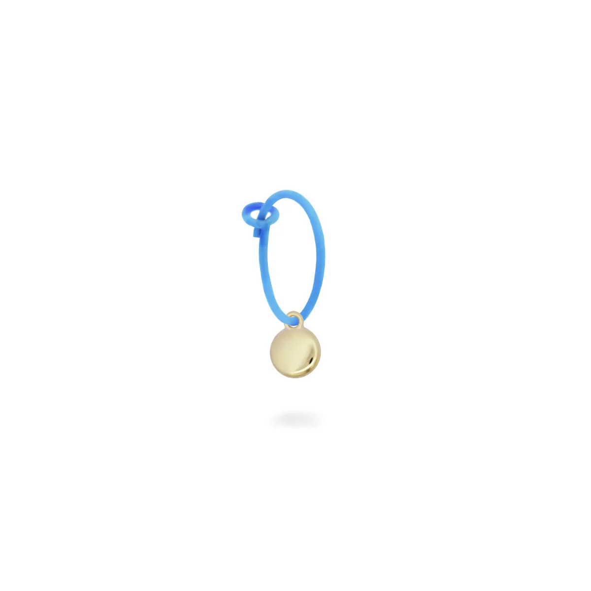 Mono-orecchino tondo hoop vernice - ORO18KT - Image 3