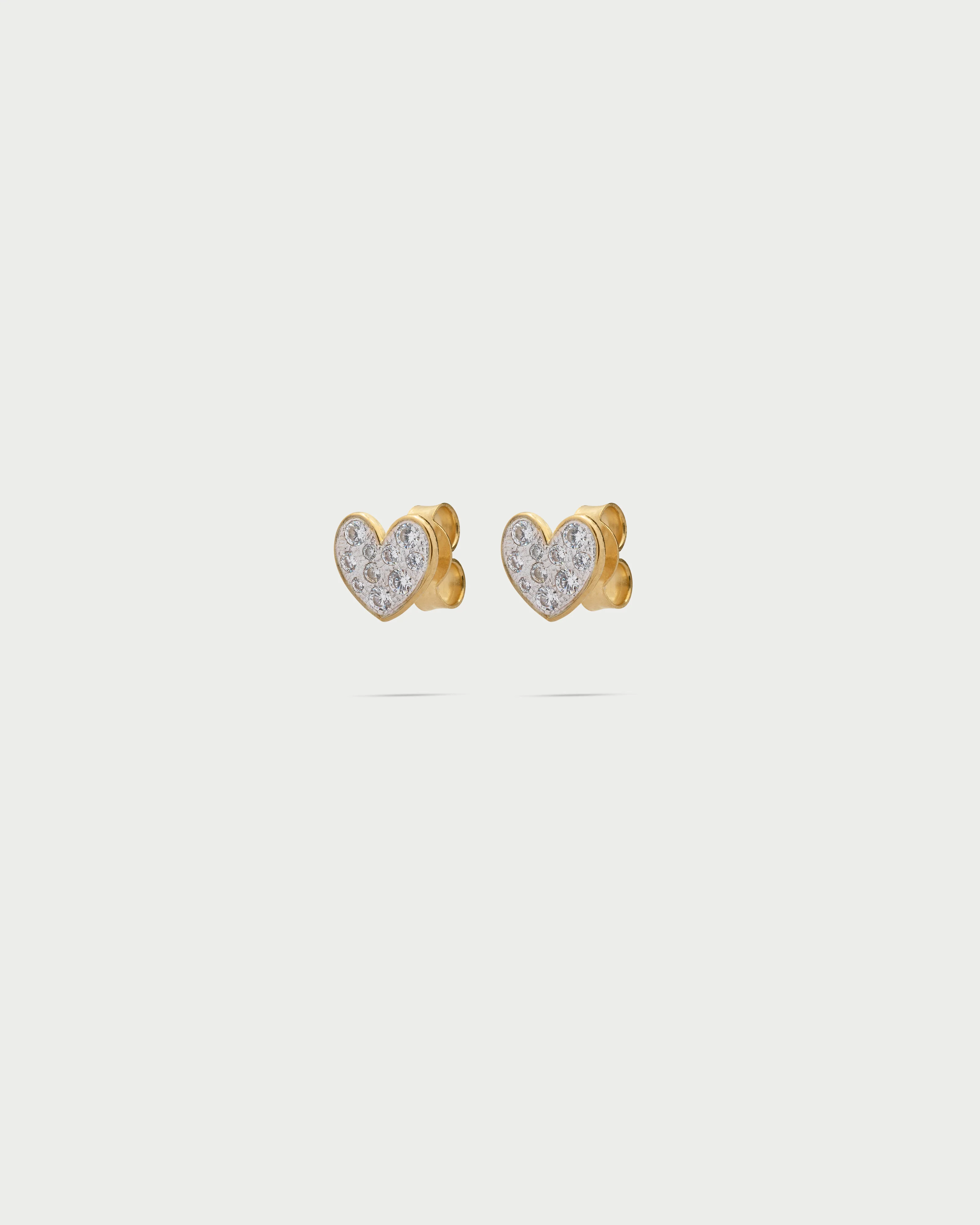 Orecchini Lobo Micro Zirconi Cuore