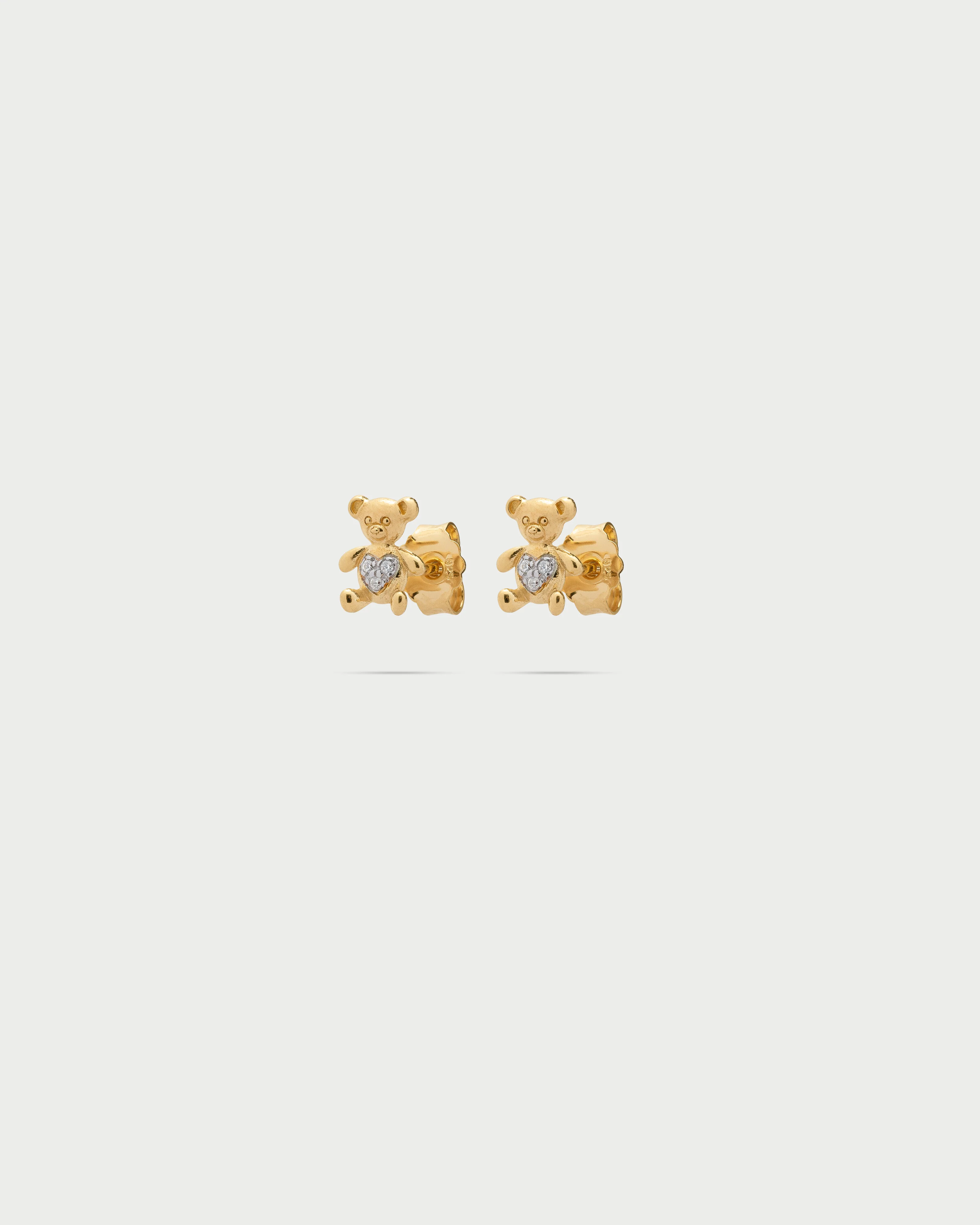 Orecchini lobo micro zirconi orso - Teddy Fancy