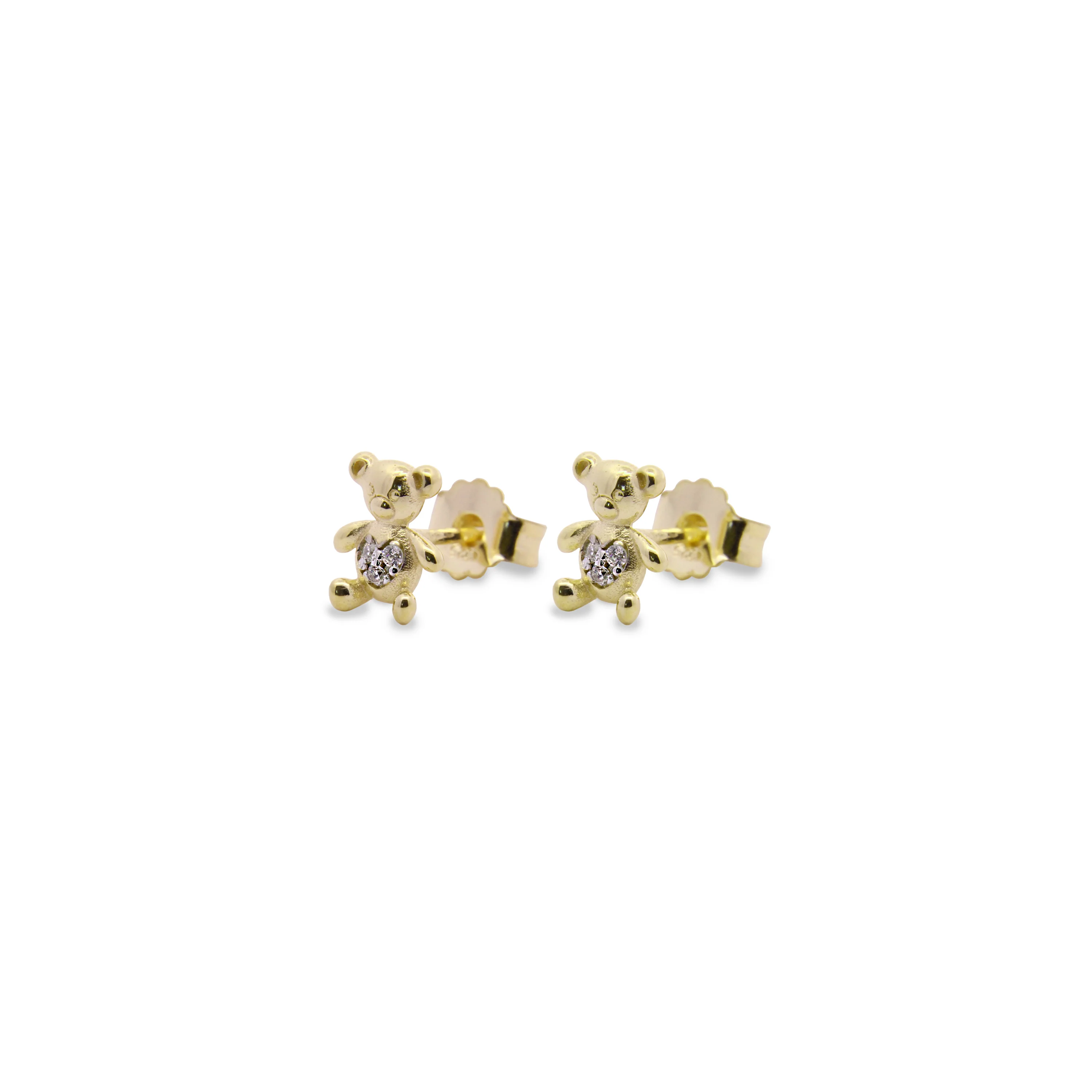 Orecchini lobo micro zirconi orso - Teddy Fancy - Image 2
