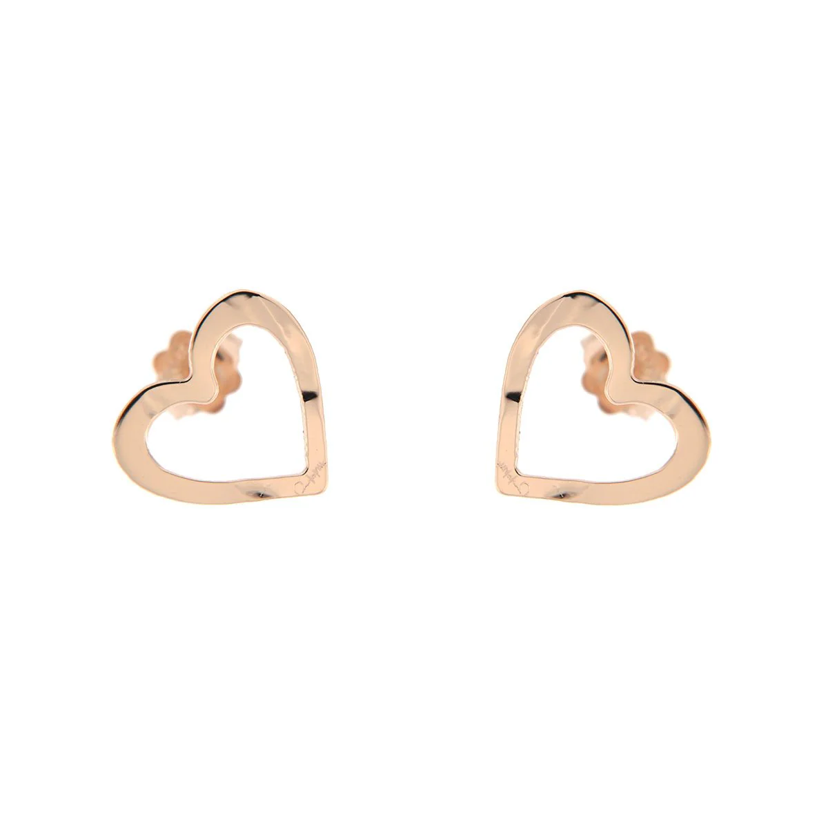 Orecchini Lobo Traforati Mini Cuore - Image 2