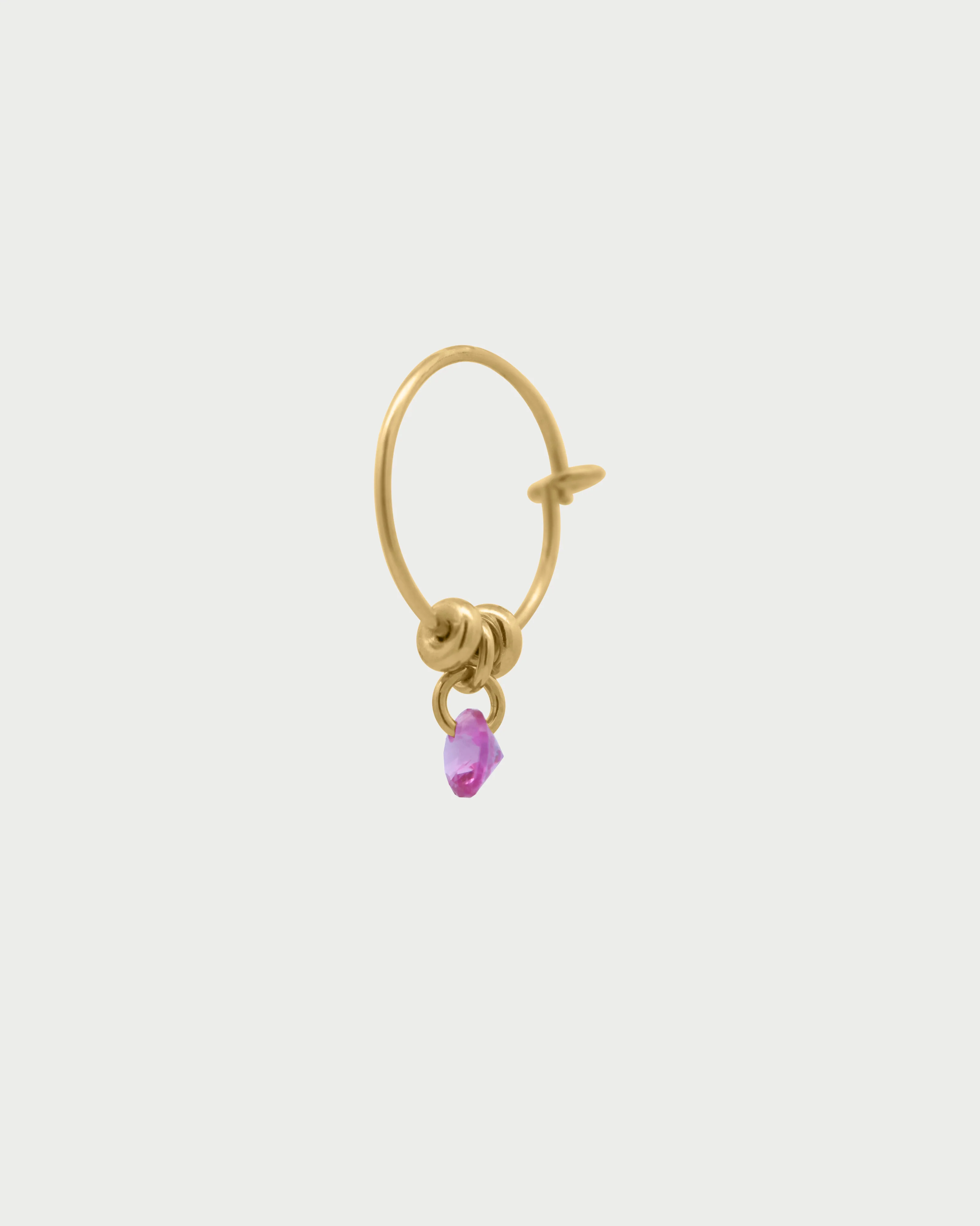 Piercing Mini Hoop zircone colorato e pepite - Image 3